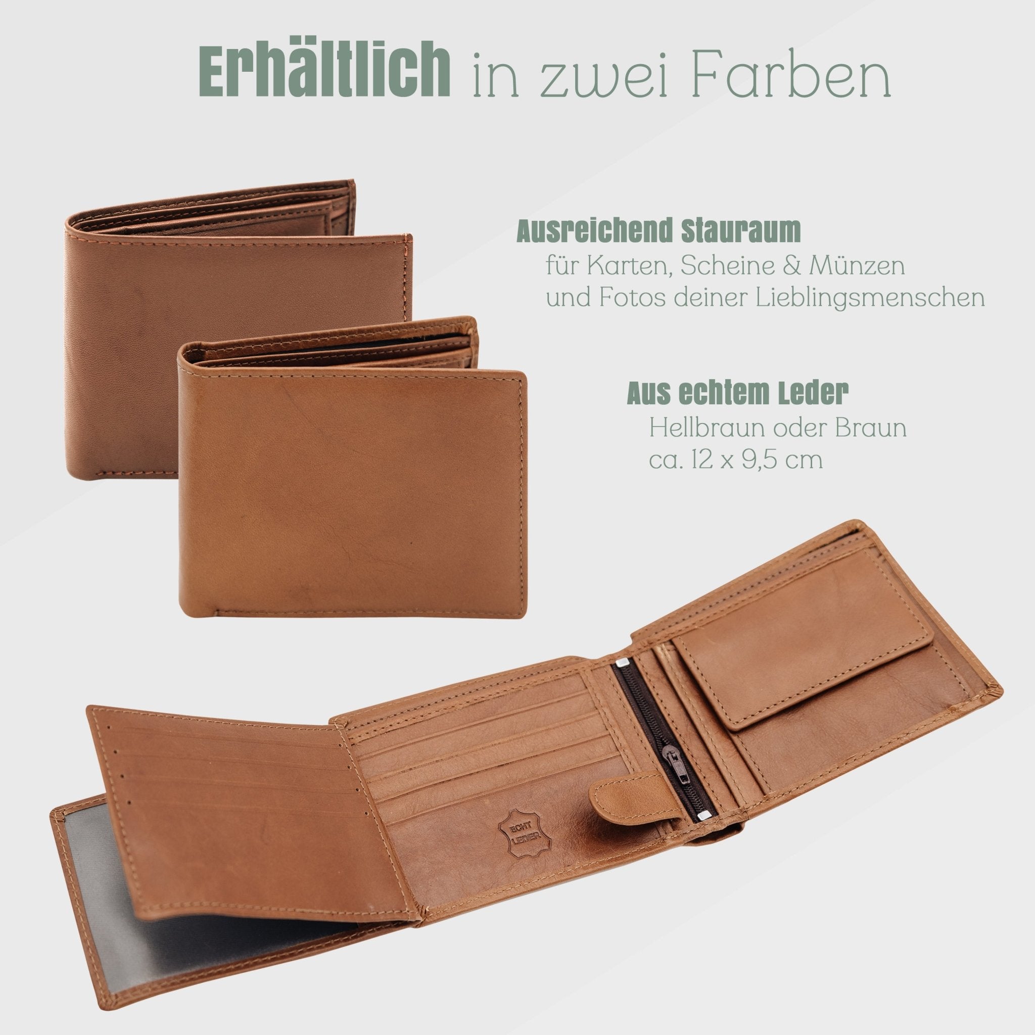 Leder Portemonnaie - Berge - Abenteuernah