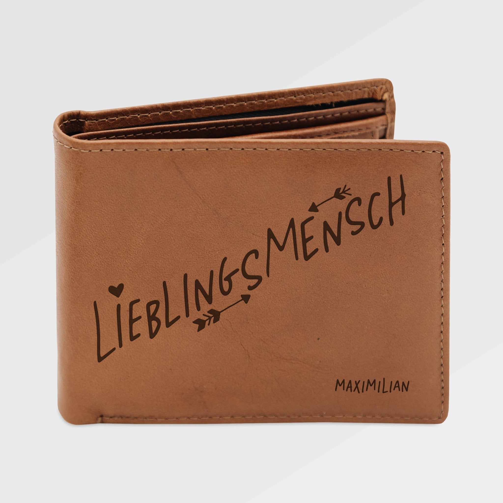 Leder Portemonnaie - Lieblingsmensch - Abenteuernah