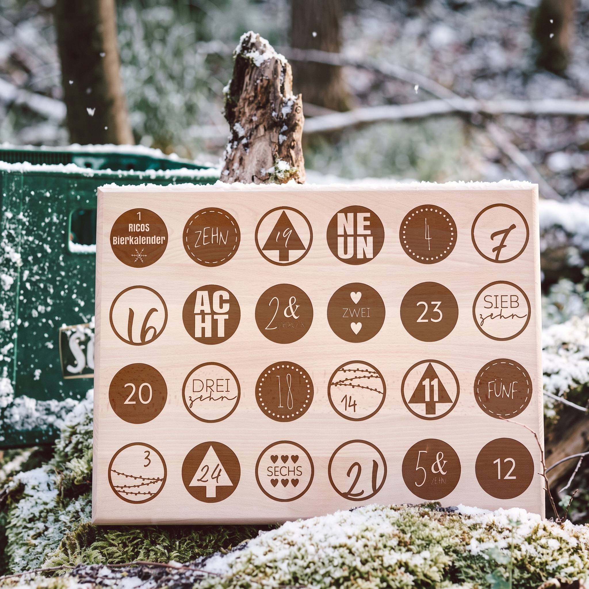 Bier Adventskalender Bierkastensitz personalisiert
