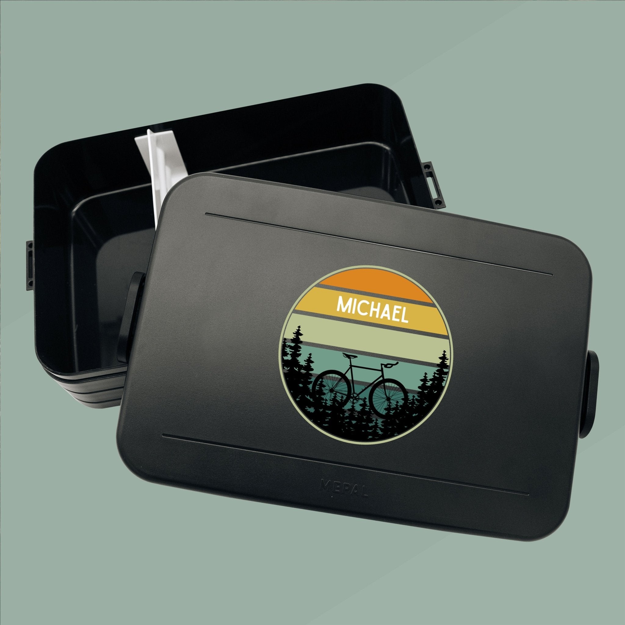 Mepal Brotdose schwarz XXL - Fahrradkreis - Abenteuernah