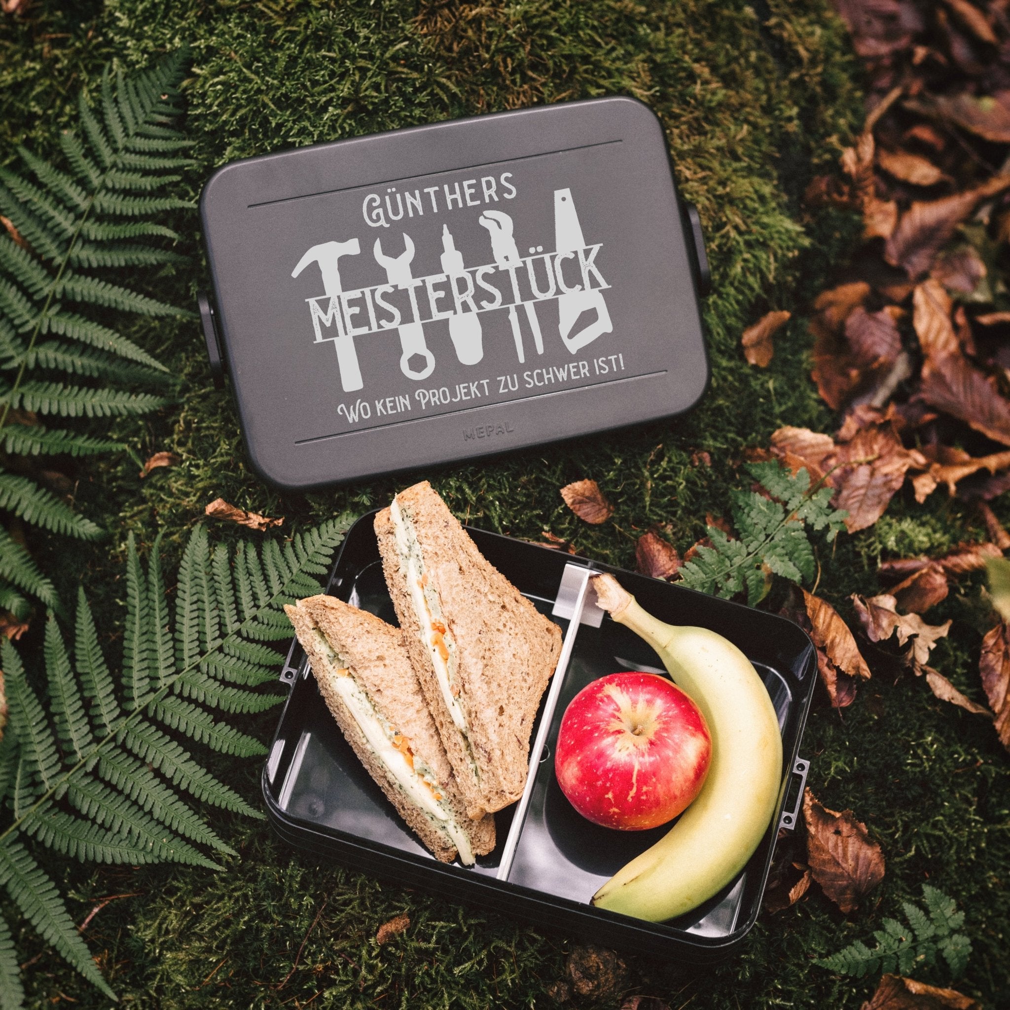 Mepal Brotdose schwarz XXL - Meisterstück - Abenteuernah