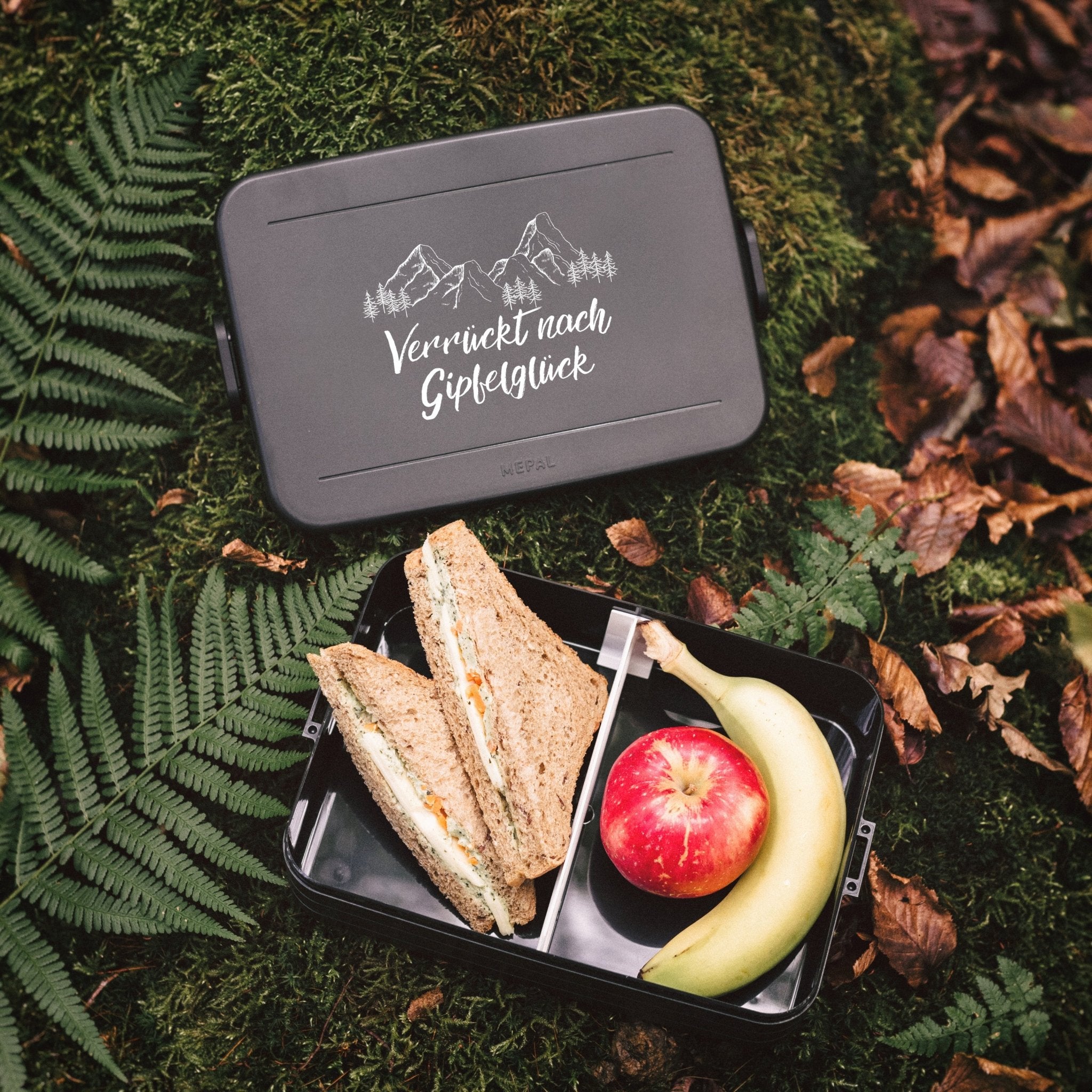 Mepal Brotdose schwarz XXL - Verrückt nach Gipfelglück - Abenteuernah