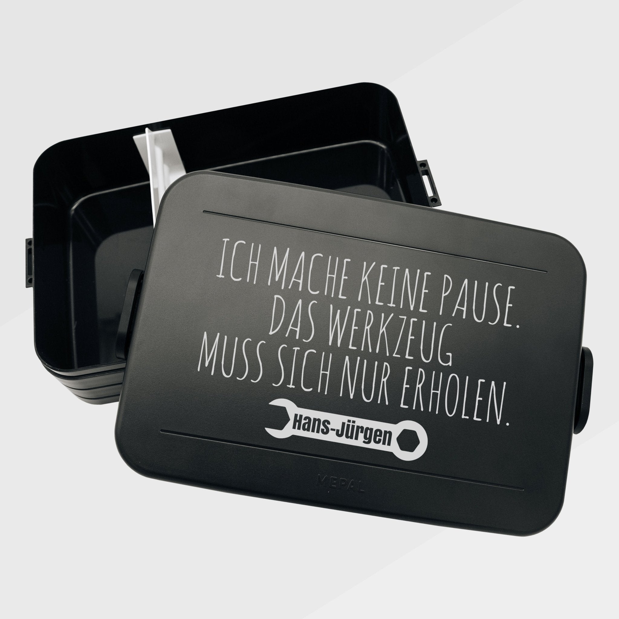 Mepal Brotdose schwarz XXL - Werkzeug Pause - Abenteuernah