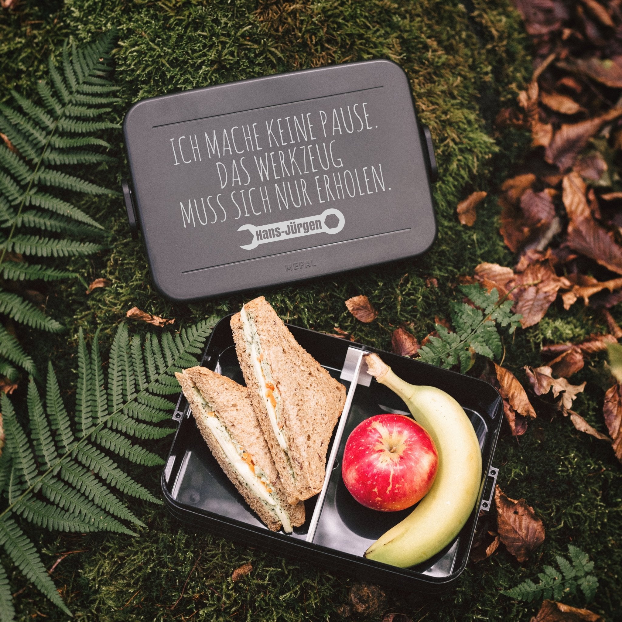 Mepal Brotdose schwarz XXL - Werkzeug Pause - Abenteuernah