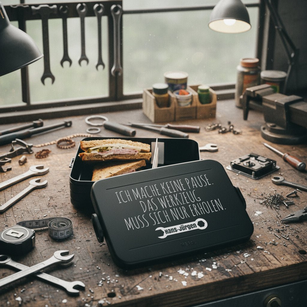 Mepal Brotdose schwarz XXL - Werkzeug Pause - Abenteuernah