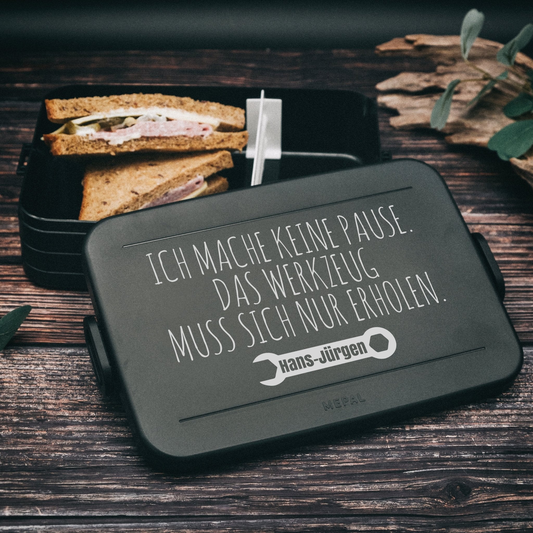 Mepal Brotdose schwarz XXL - Werkzeug Pause - Abenteuernah