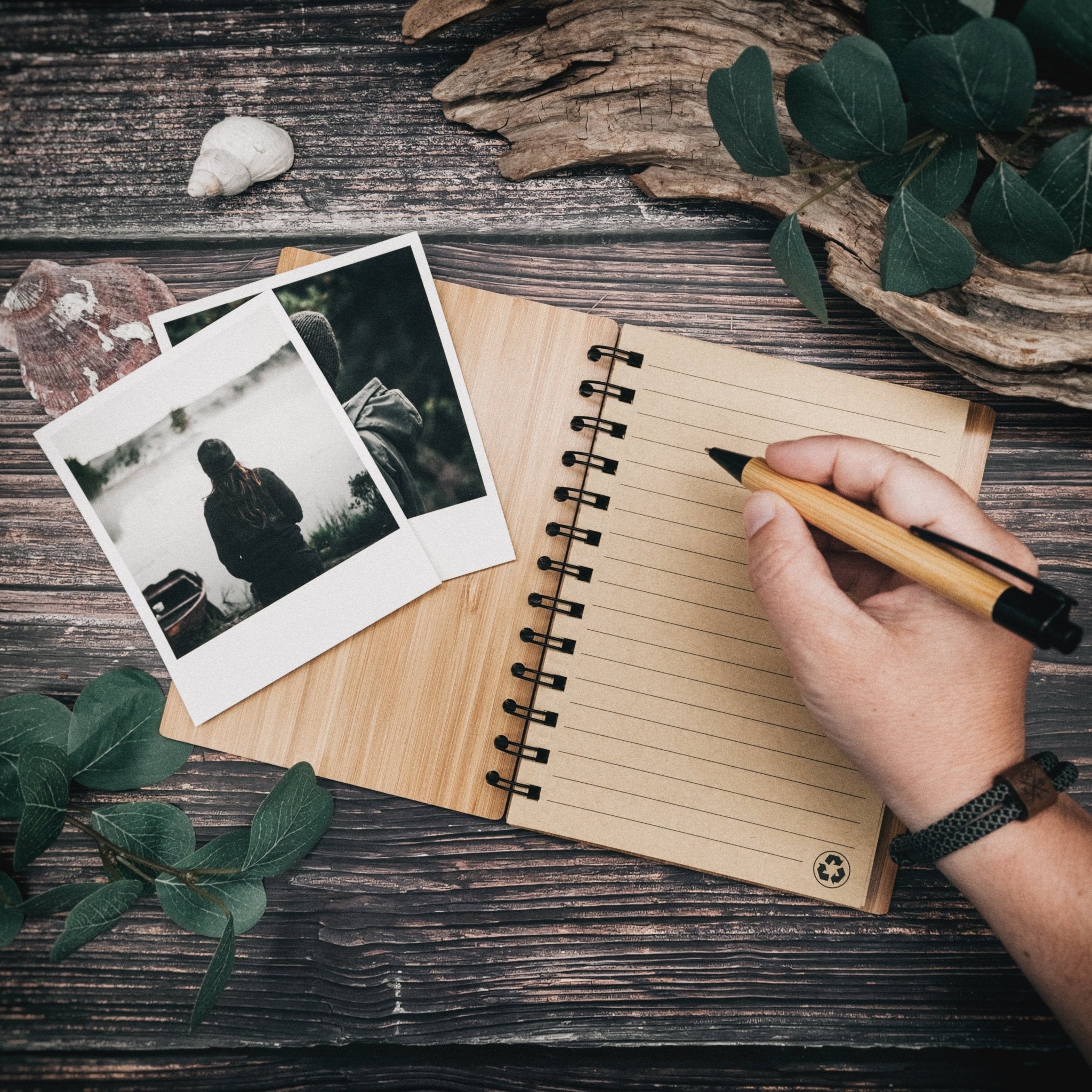 Notizbuch Holz - Landschaft Geo - Abenteuernah