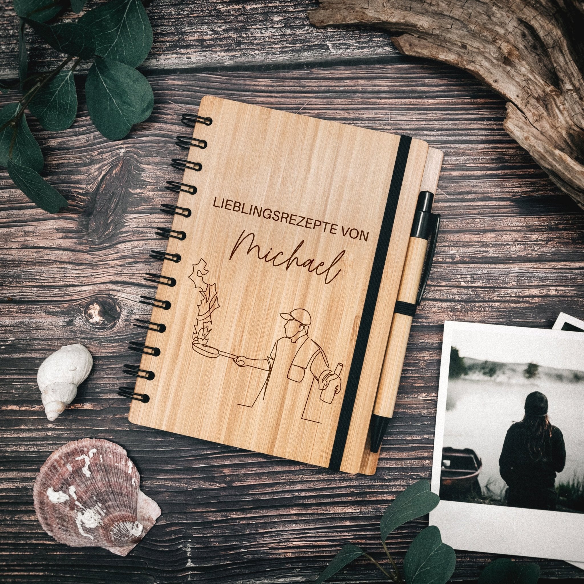 Notizbuch Holz - Lieblingsrezepte - Abenteuernah