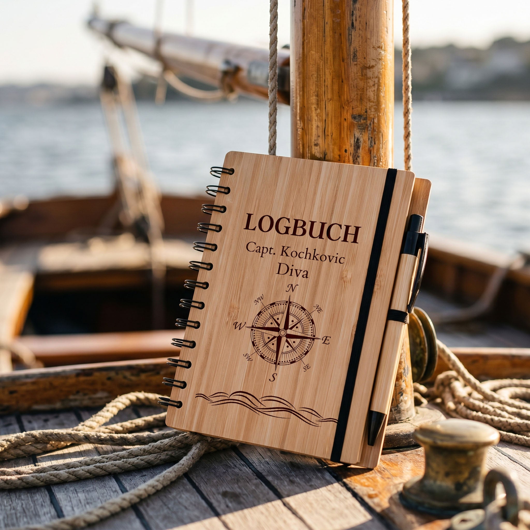 Notizbuch Holz - Logbuch - Abenteuernah