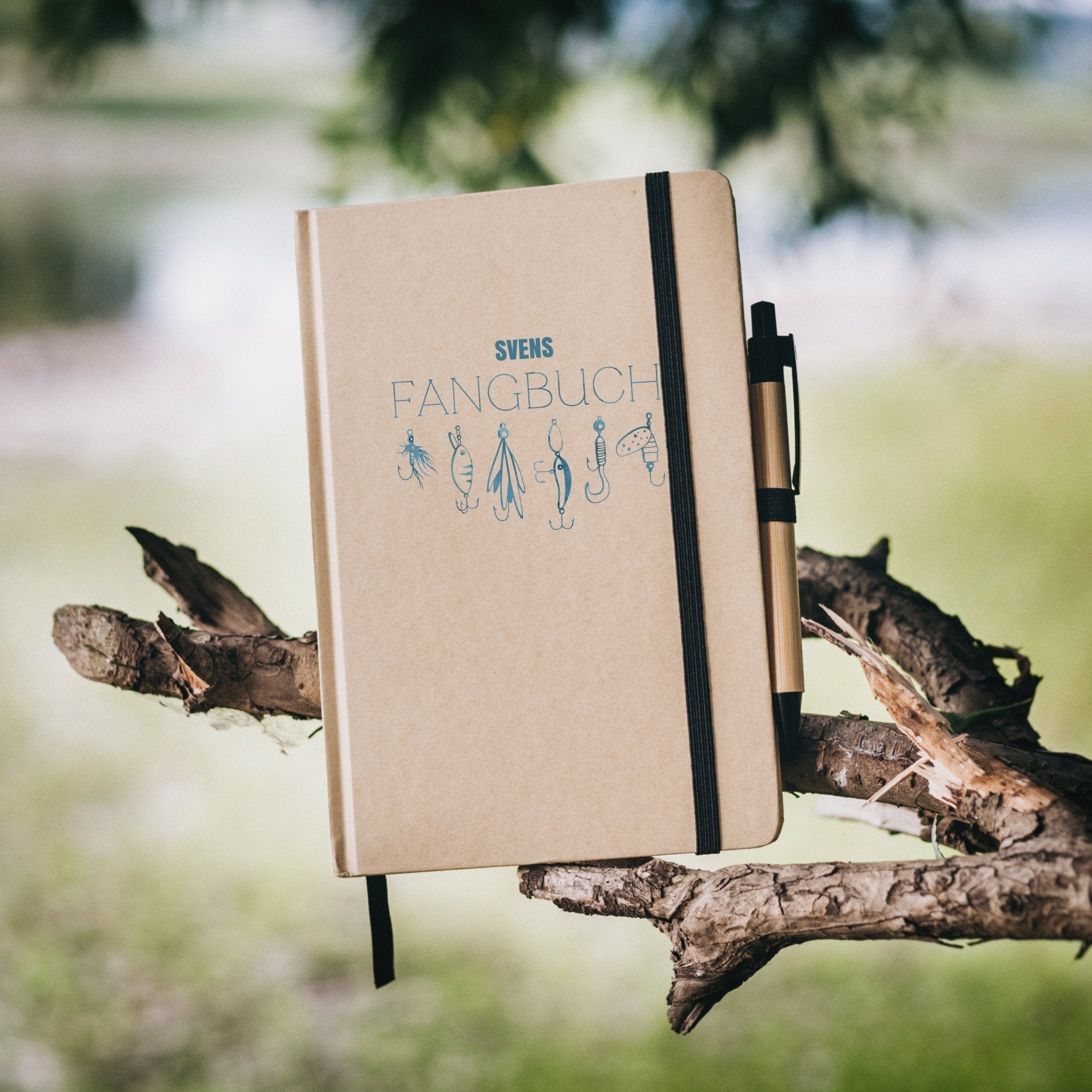 Notizbuch Karton - Fangbuch Angelköder - Abenteuernah