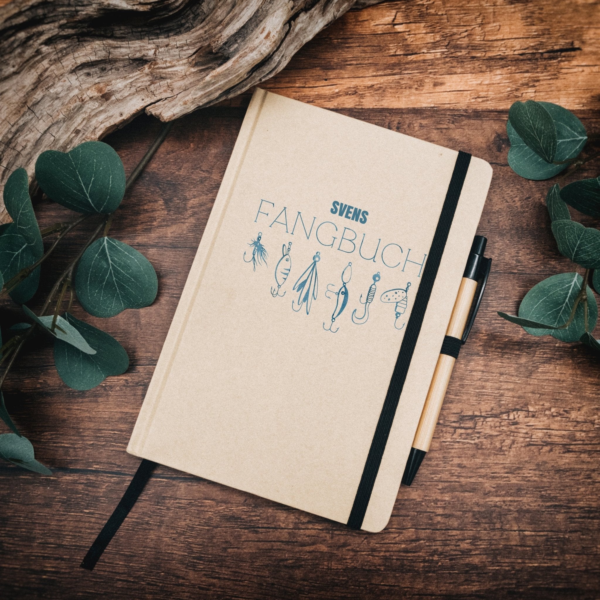 Notizbuch Karton - Fangbuch Angelköder - Abenteuernah