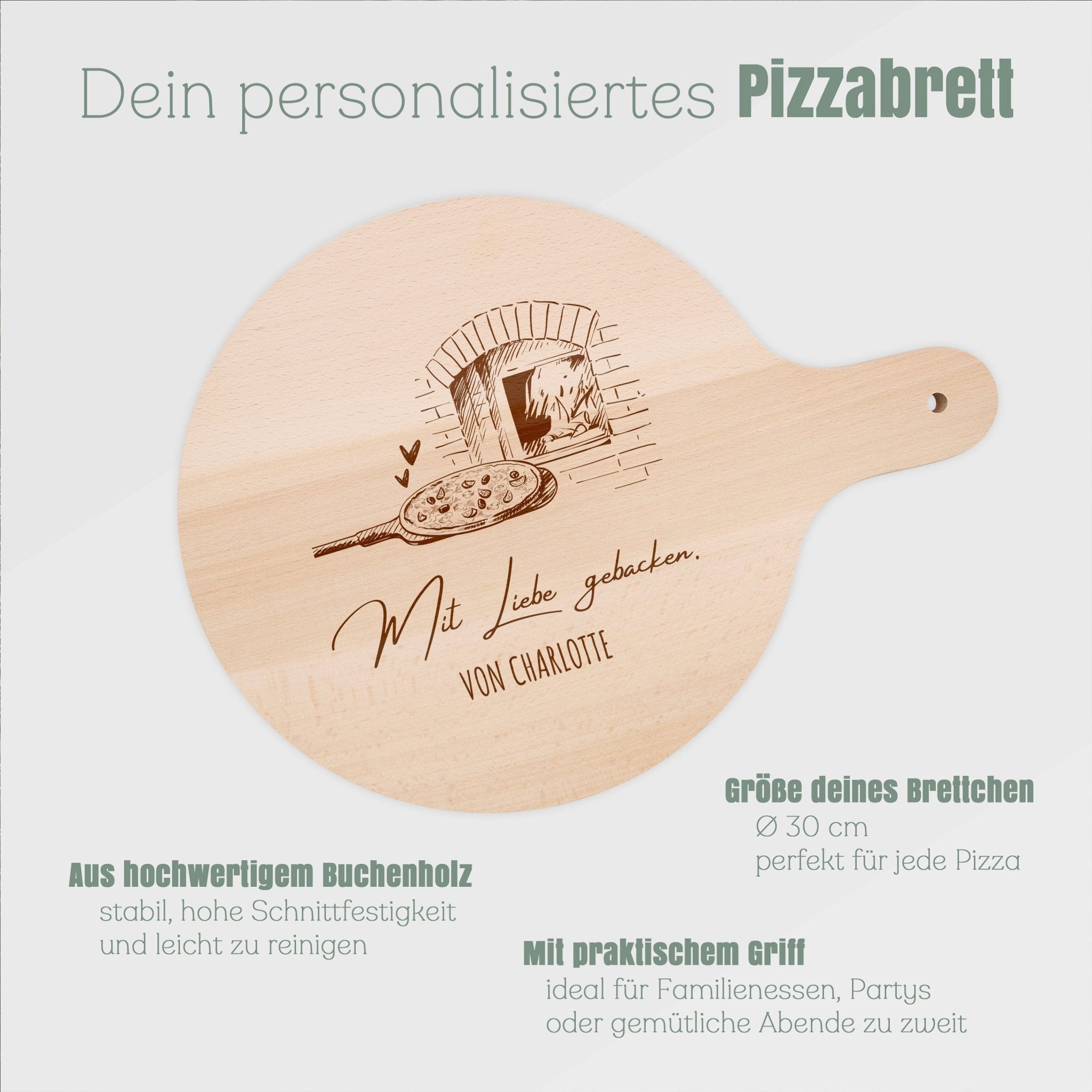 Pizzabrett - Mit Liebe gebacken - Abenteuernah