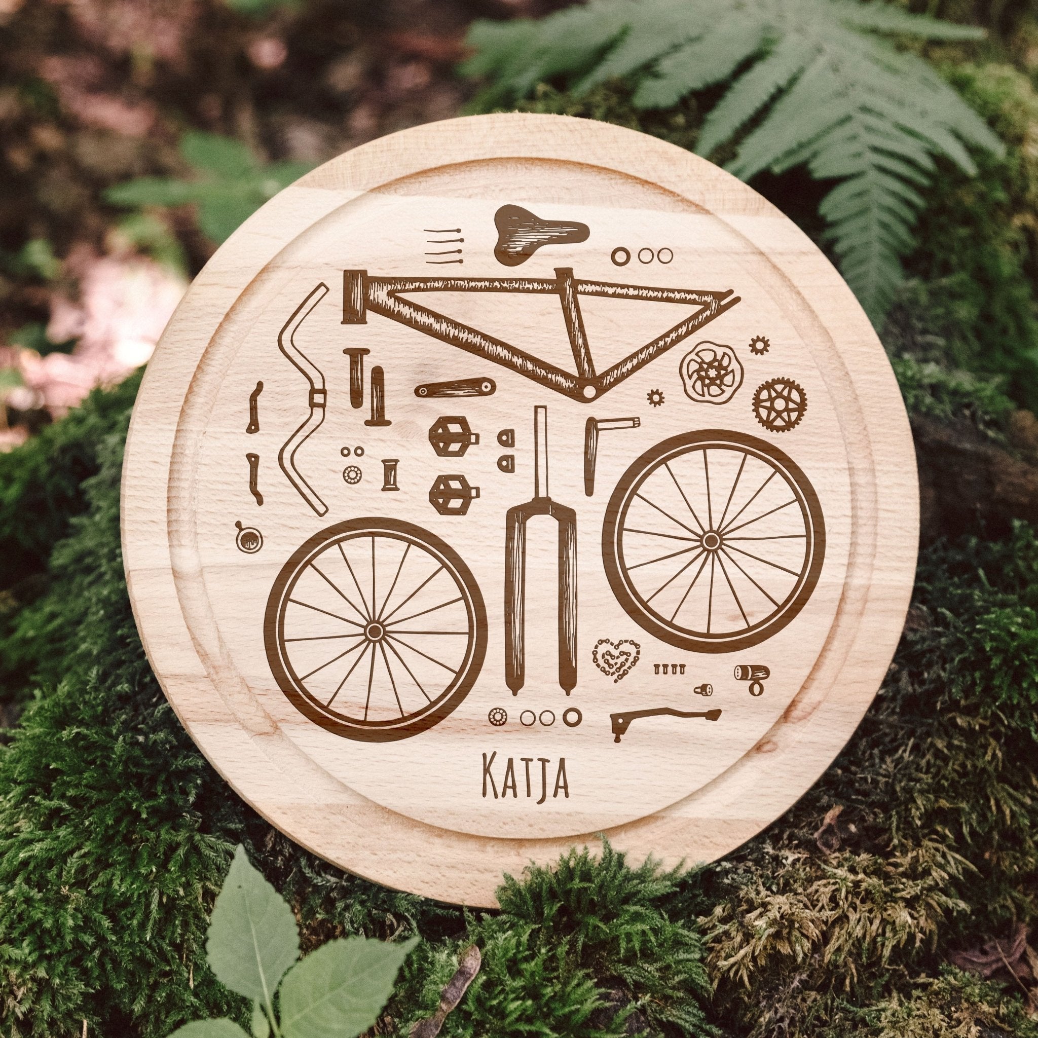 Rundes Holzbrett - Fahrradteile - Abenteuernah