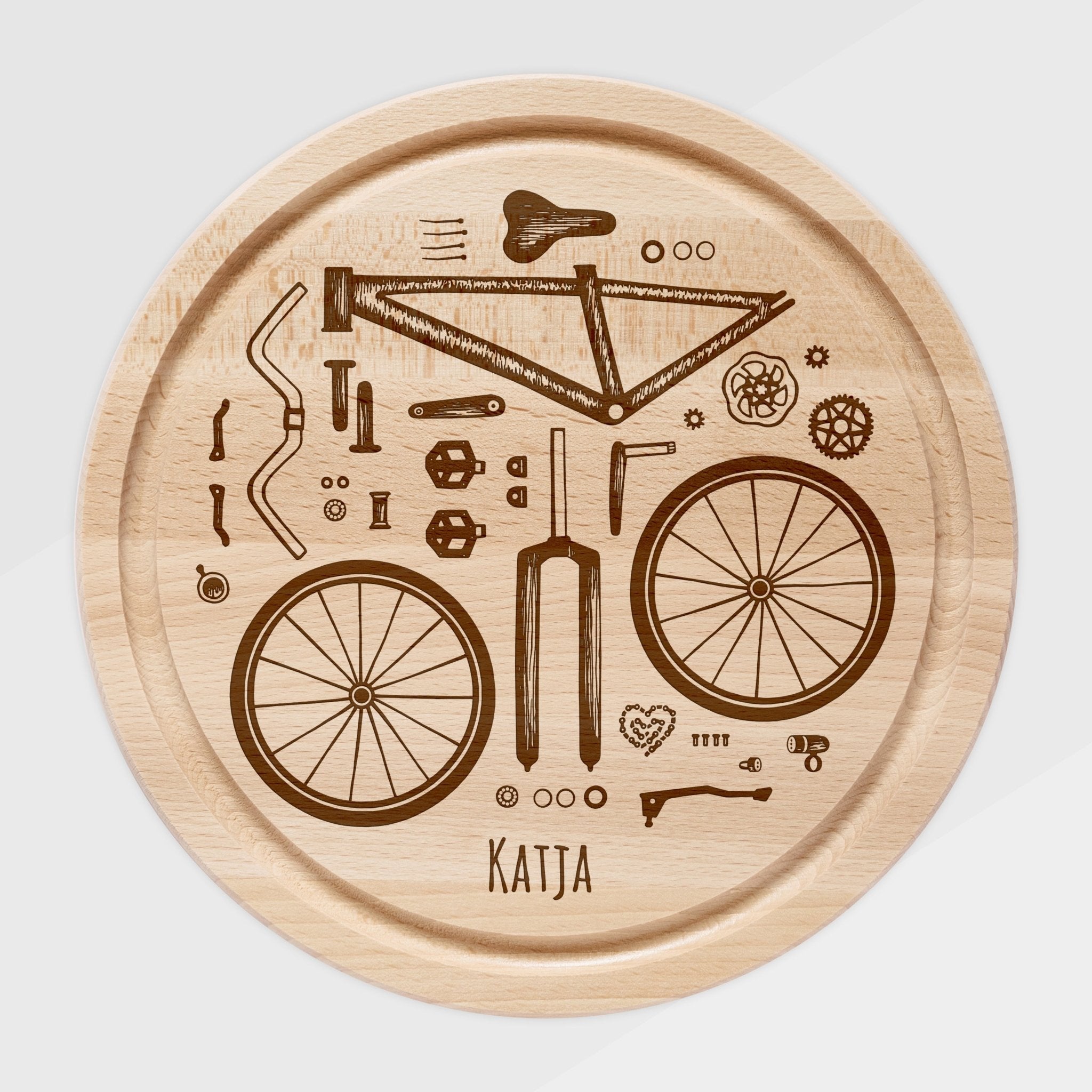 Rundes Holzbrett - Fahrradteile - Abenteuernah