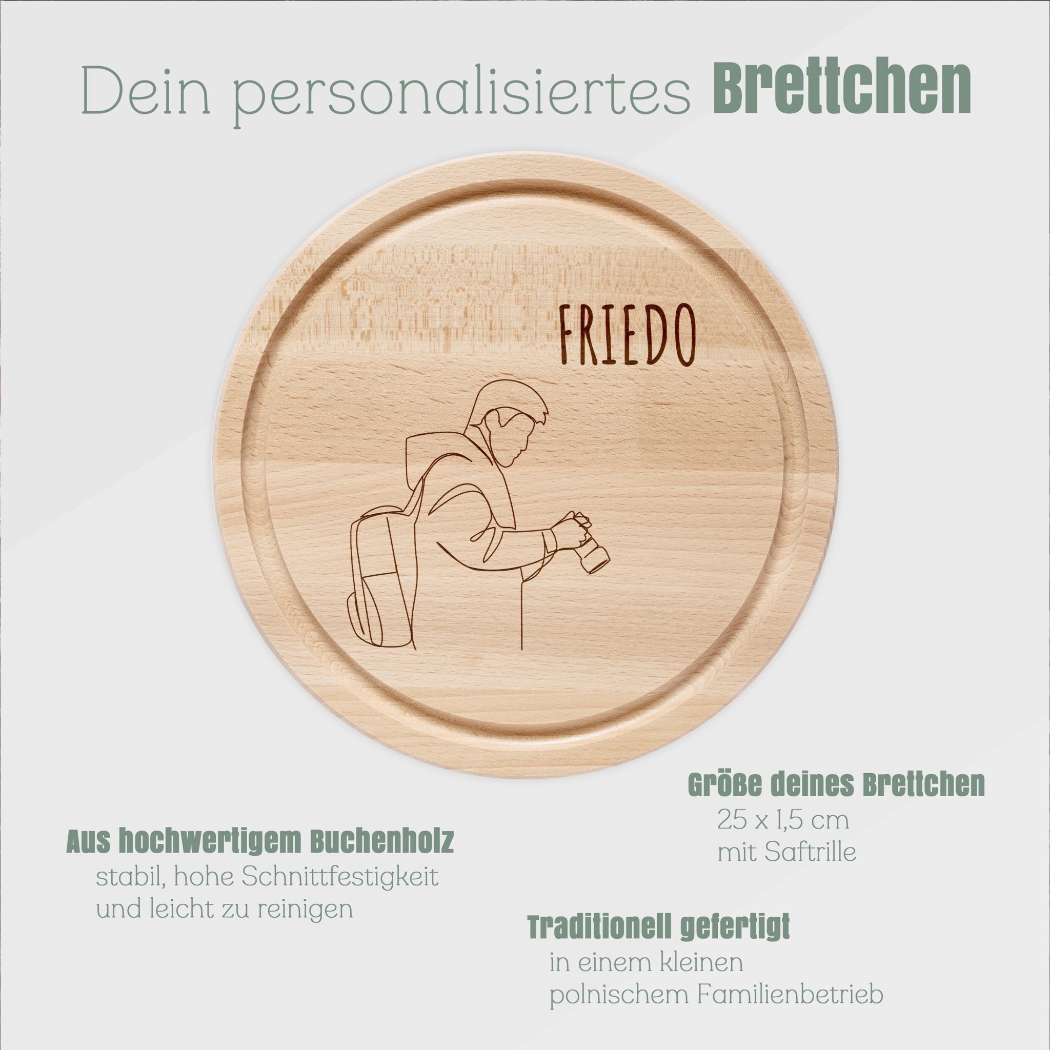 Rundes Holzbrett - Fotograf - Abenteuernah