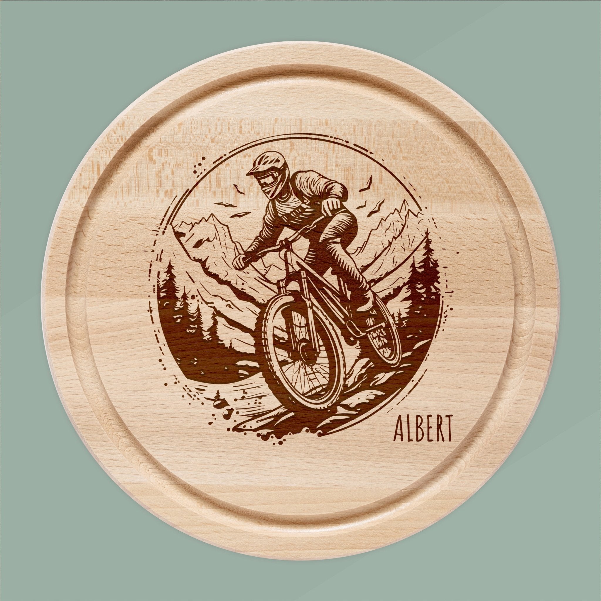 Rundes Holzbrett - Motorcross - Abenteuernah