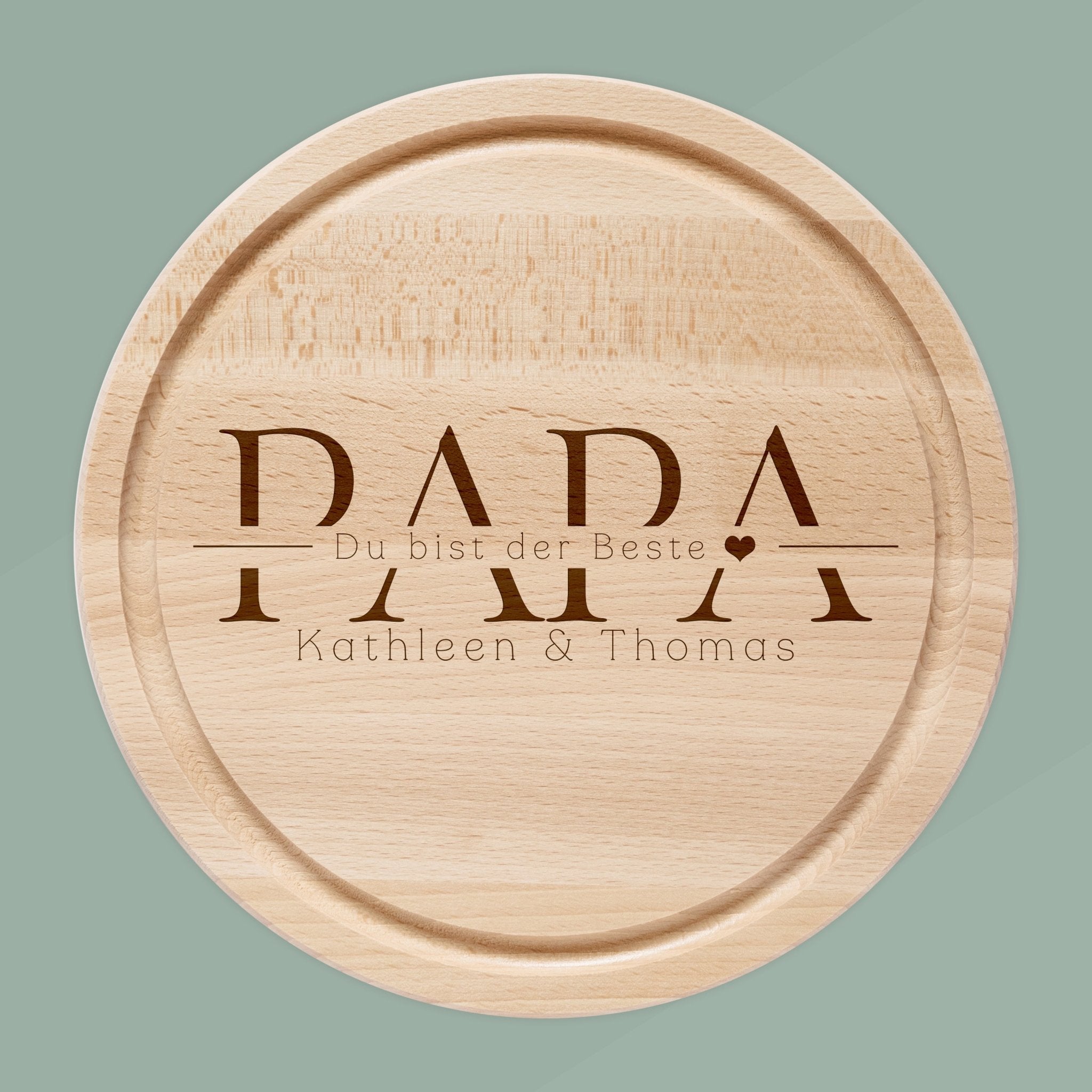 Rundes Holzbrett - Papa du bist der Beste - Abenteuernah