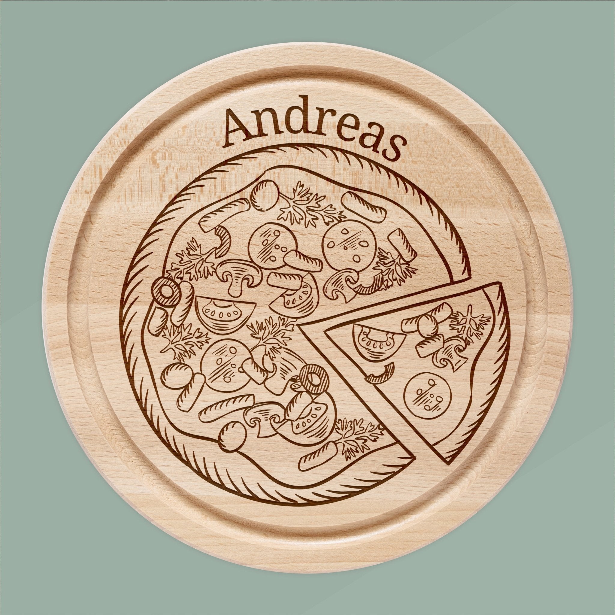 Rundes Holzbrett - Pizza - Abenteuernah