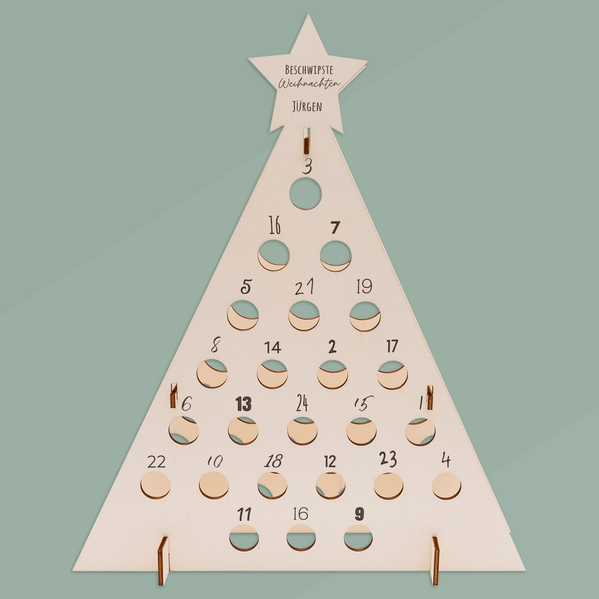 Schnaps - Adventskalender - Tannenbaum mit Wunschname - Abenteuernah