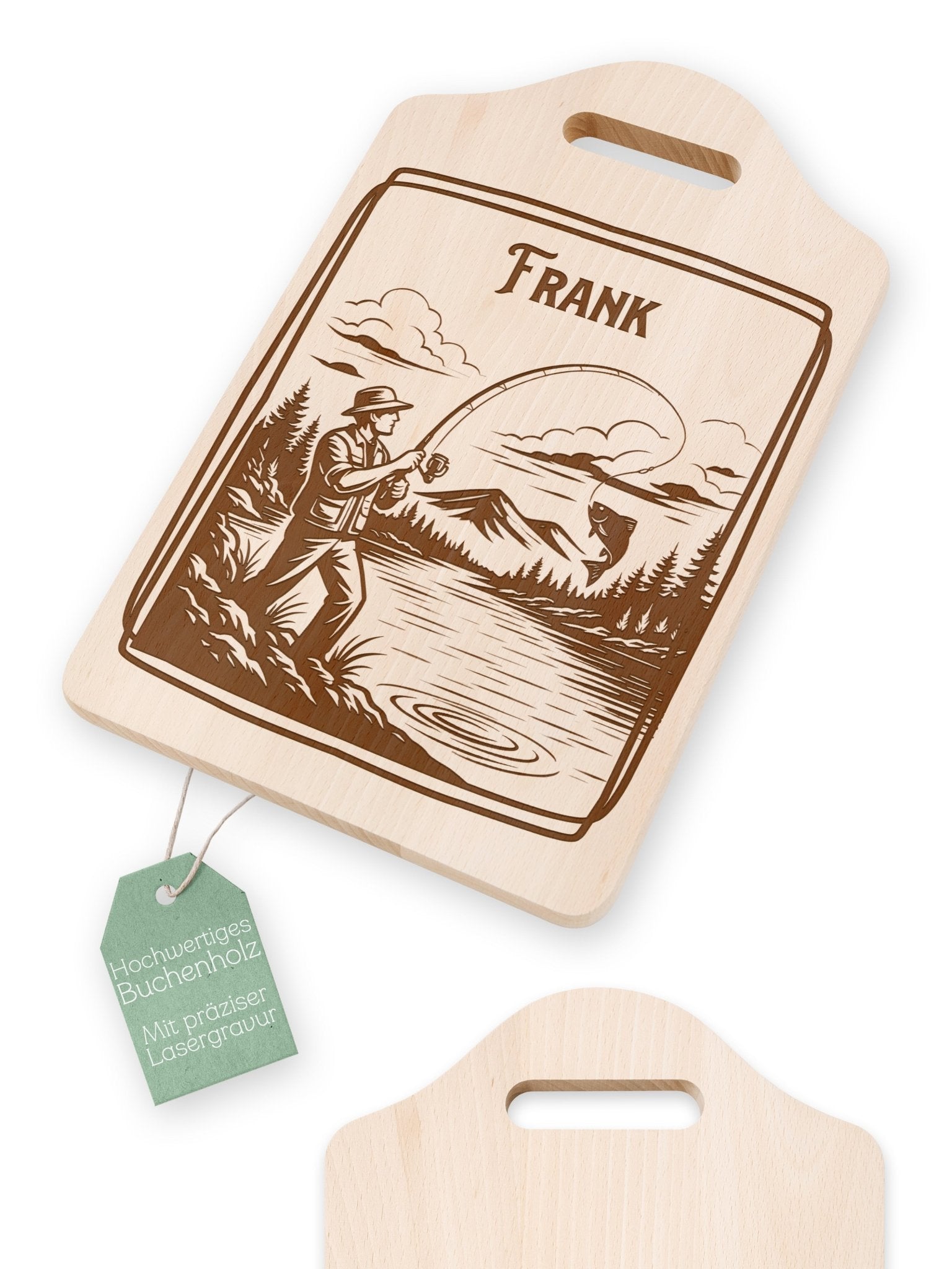 Schneidebrett mit Griffmulde - Angeln & Fahrrad - Abenteuernah