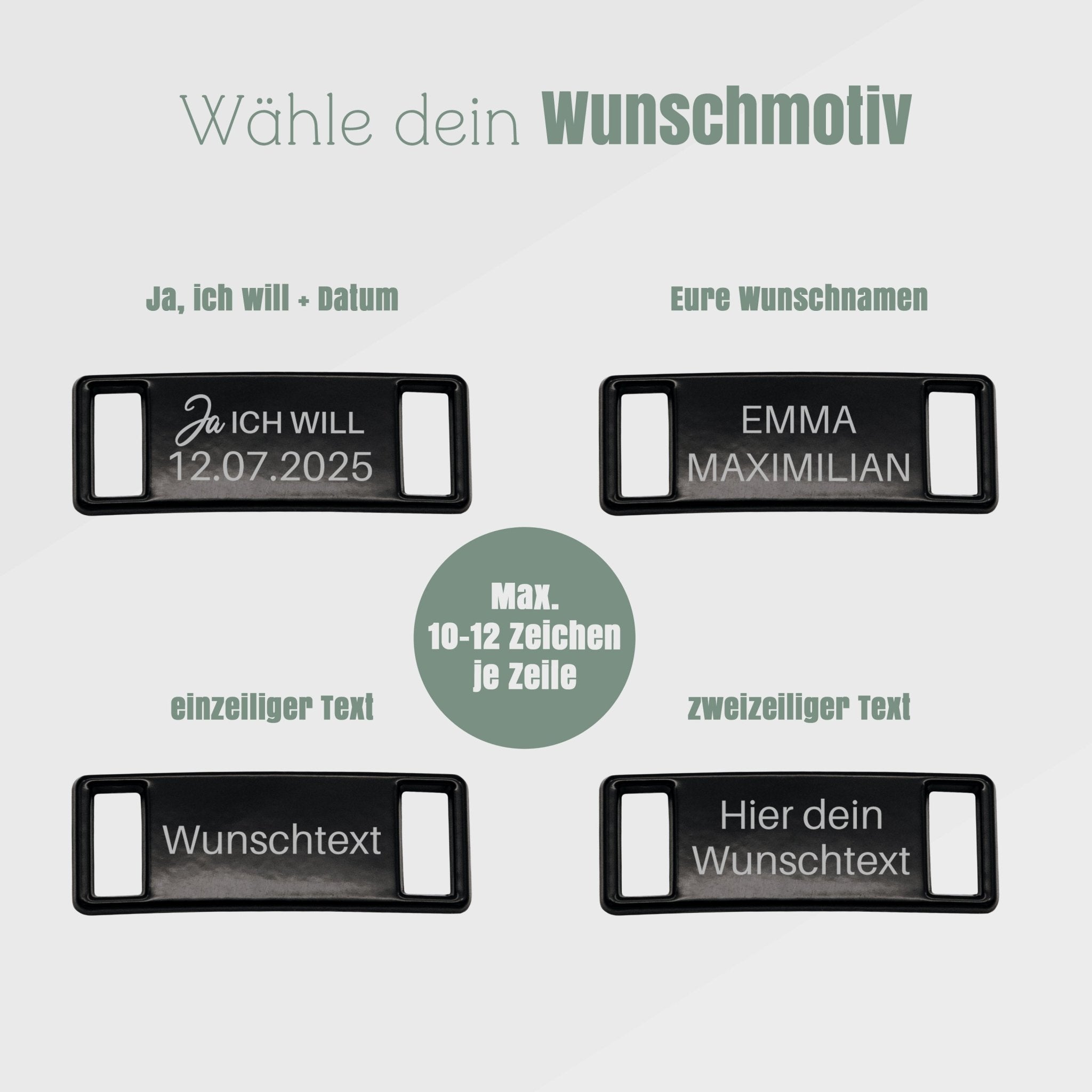 Schnürsenkelanhänger - Lacetag Hochzeit - Abenteuernah