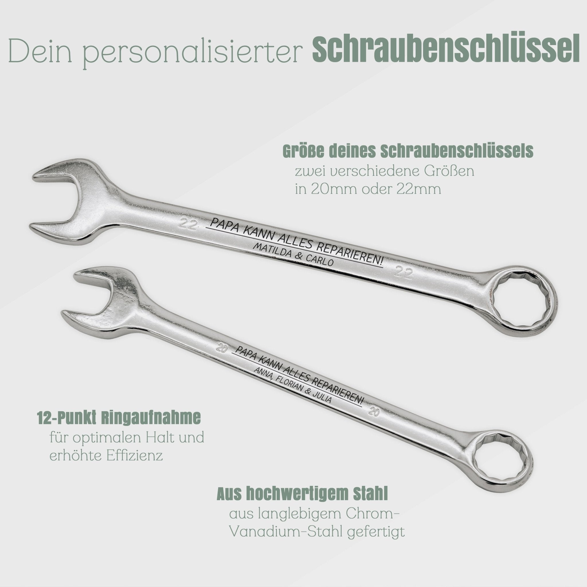 Schraubenschlüssel - Papa kann alles reparieren - Abenteuernah