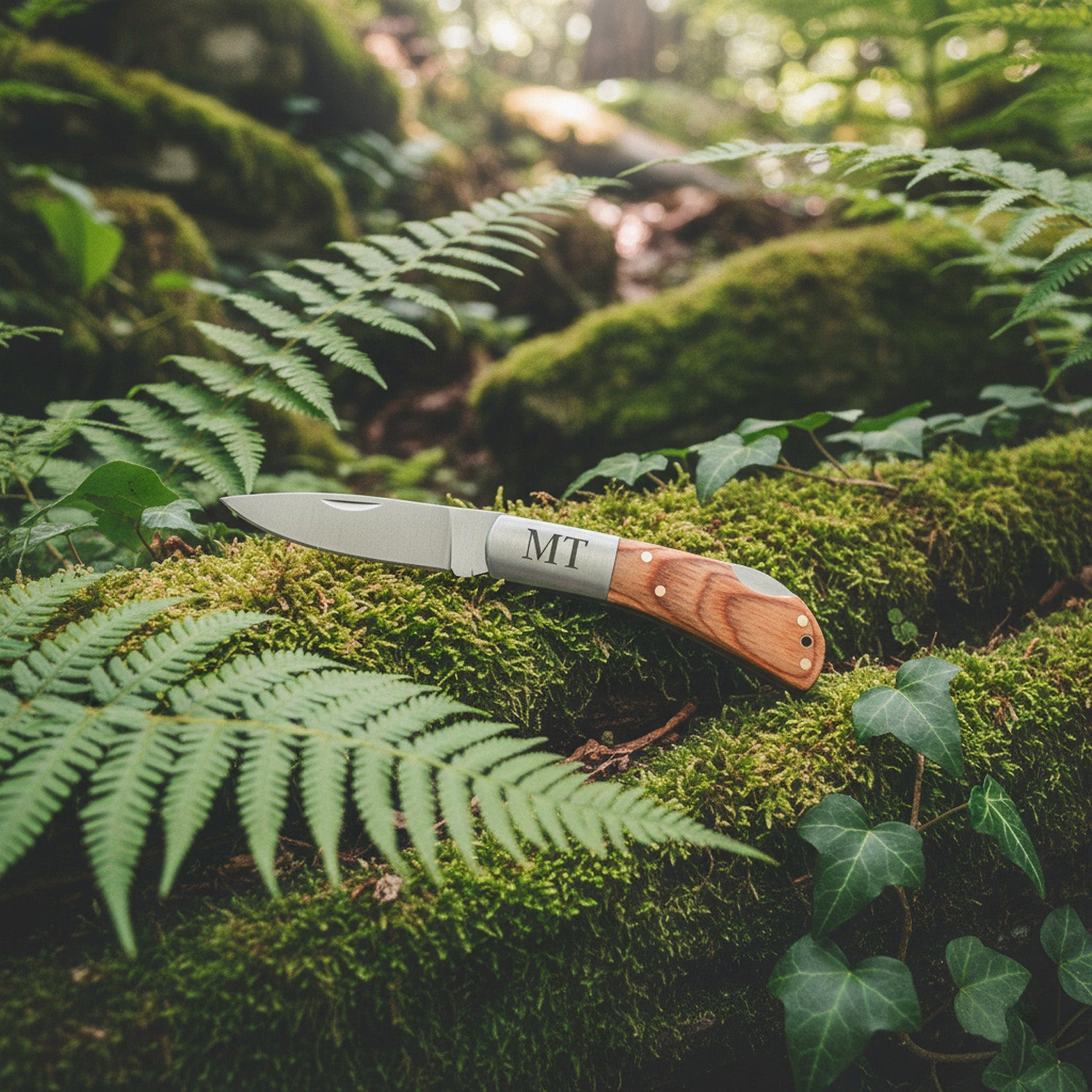 Taschenmesser Holz - Initialen - Abenteuernah