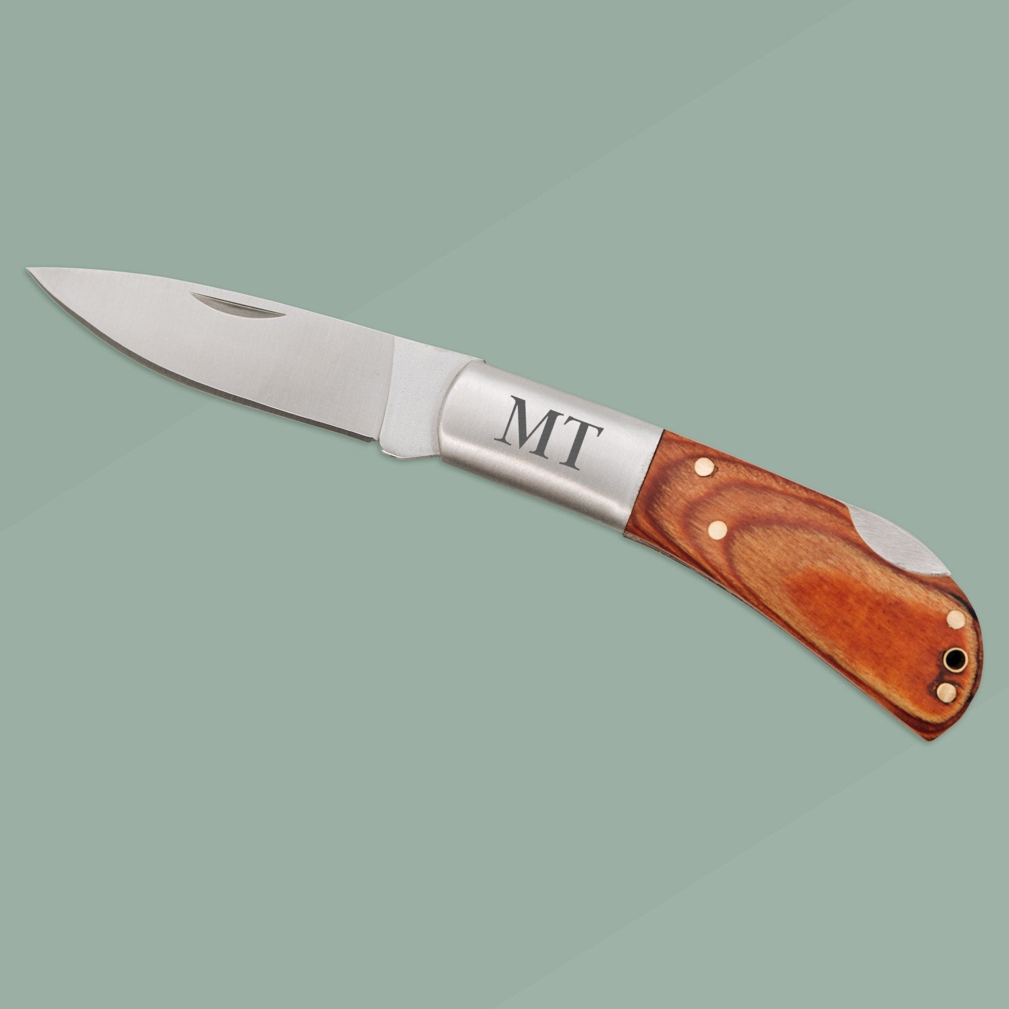 Taschenmesser Holz - Initialen - Abenteuernah