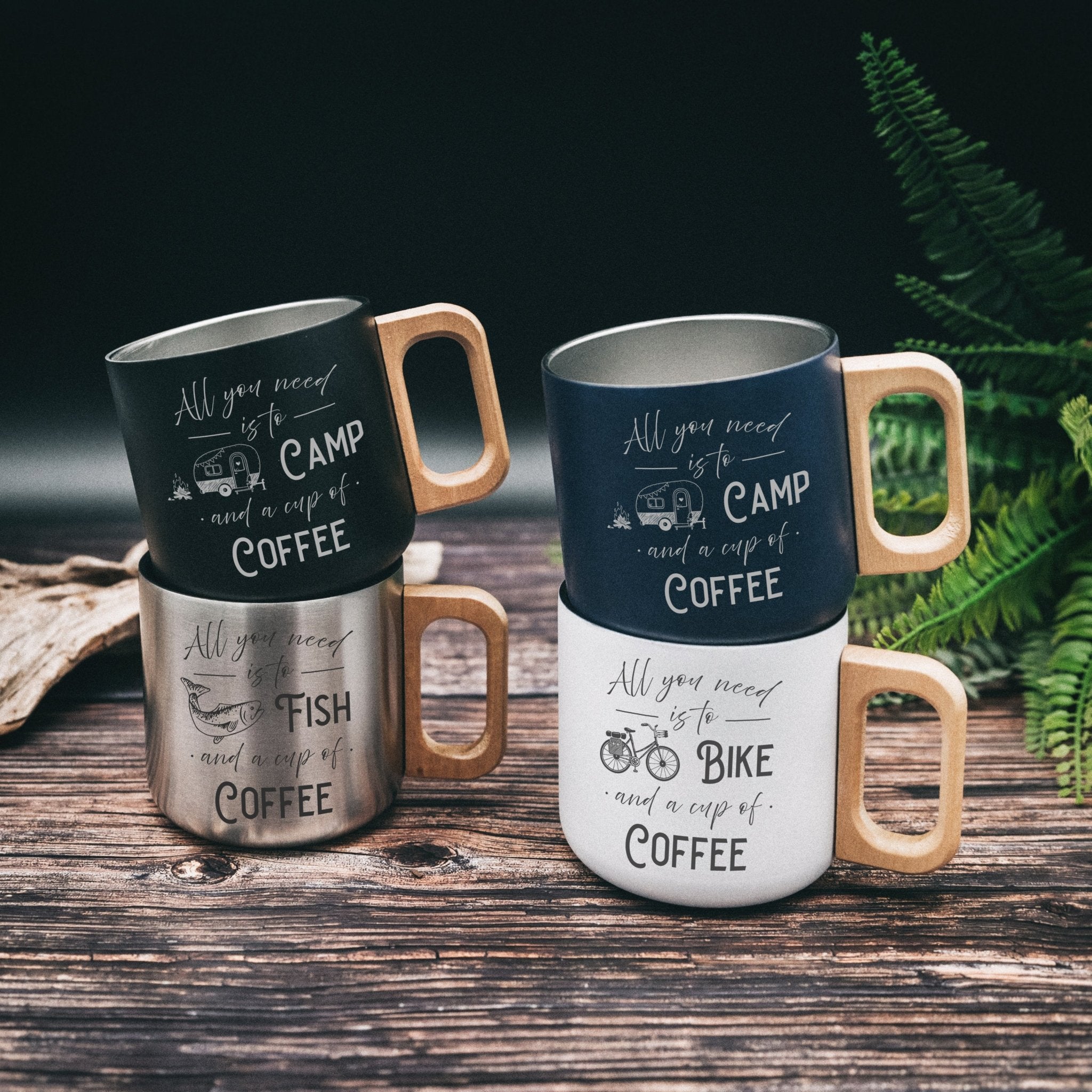Thermobecher mit Holzgriff - Cup of Coffee - Abenteuernah
