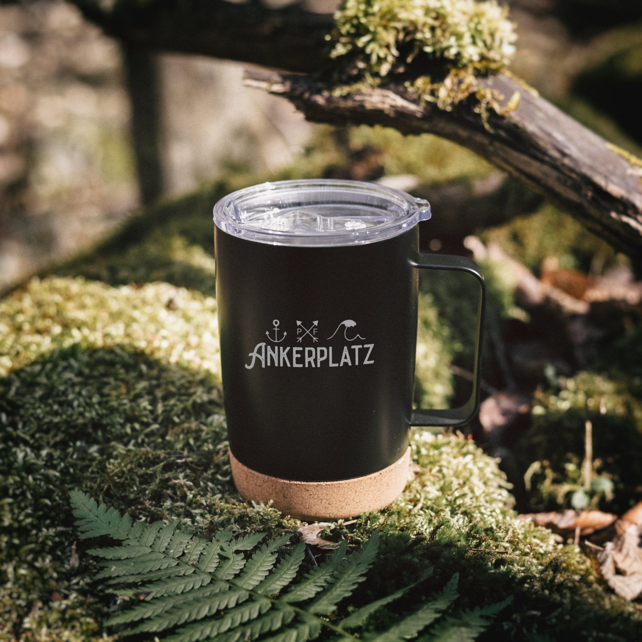 Thermobecher mit Korkboden - Pausenzeit - Abenteuernah
