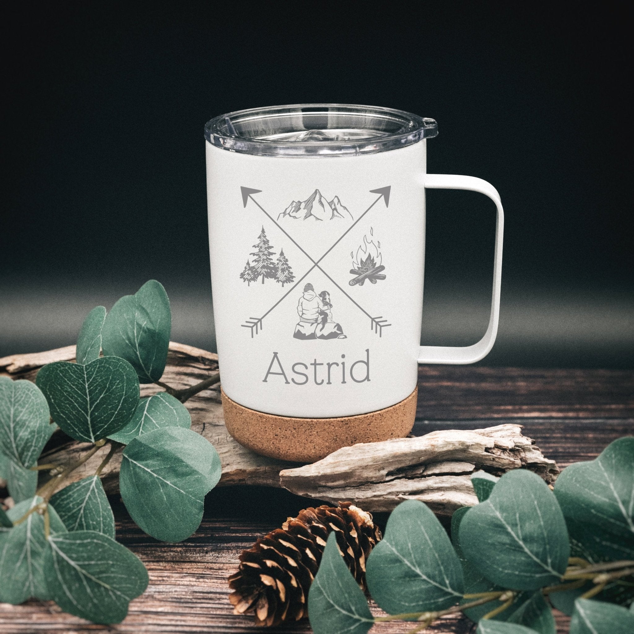 Thermobecher mit Korkboden - X - Motiv - Abenteuernah