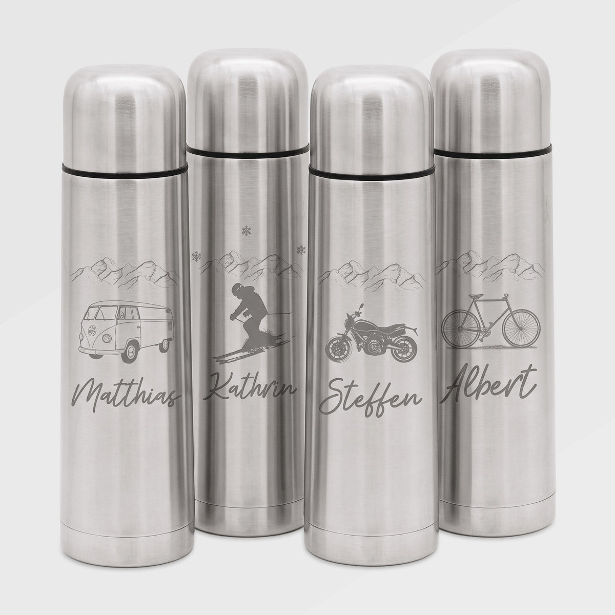Thermosflasche Edelstahl personalisiert - Motiv - Abenteuernah