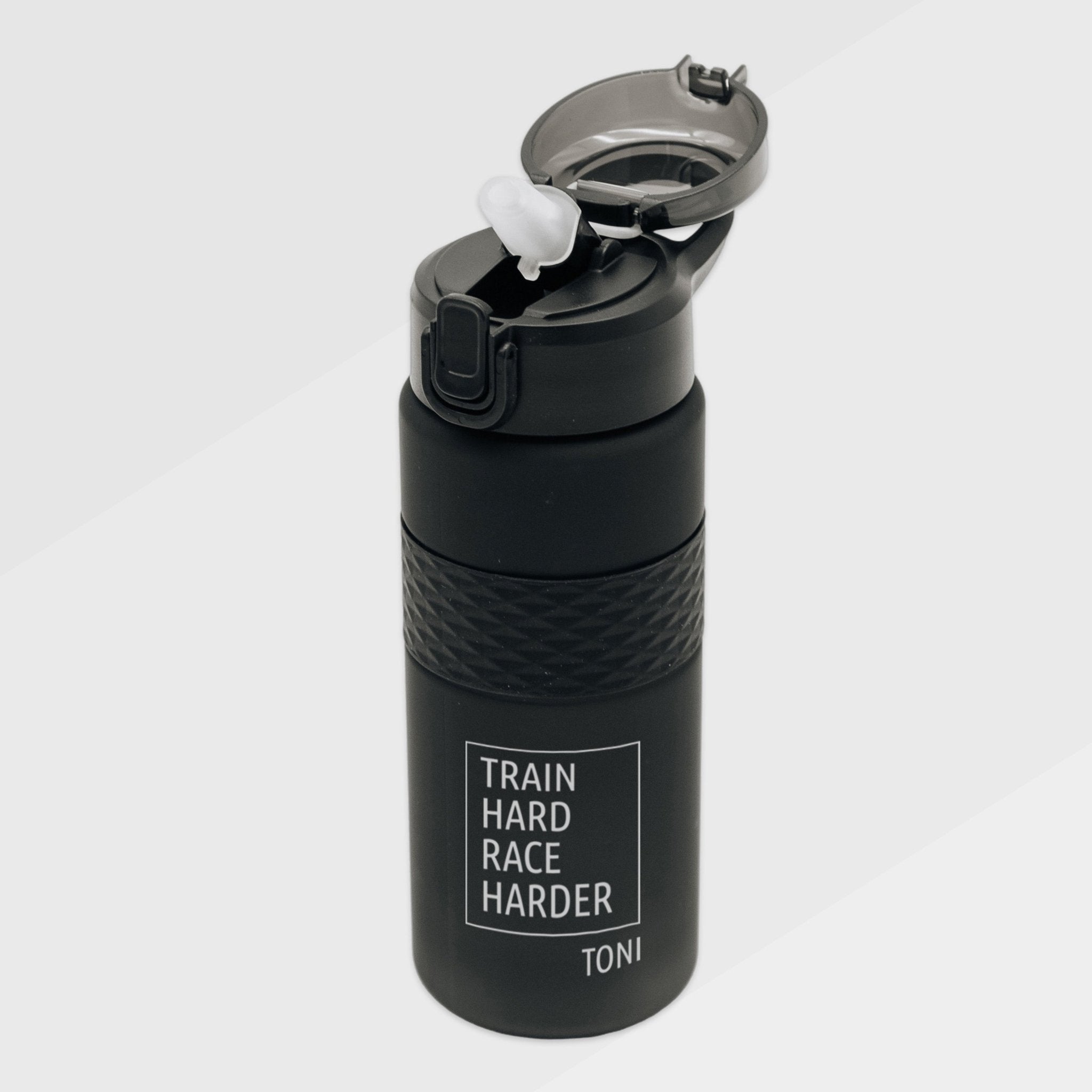 Trinkflasche aus RPET personalisiert - Fitness Motiv - Abenteuernah
