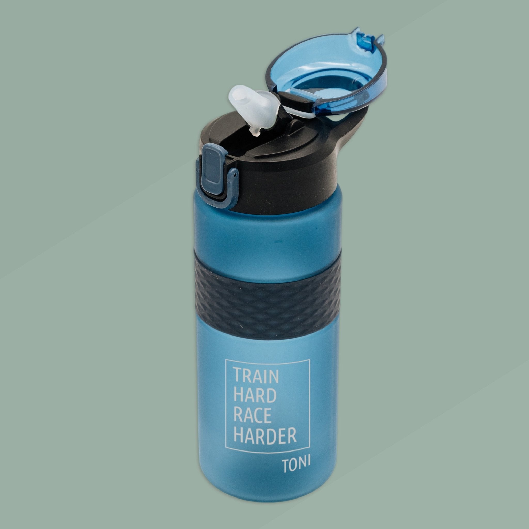Trinkflasche aus RPET personalisiert - Fitness Motiv - Abenteuernah