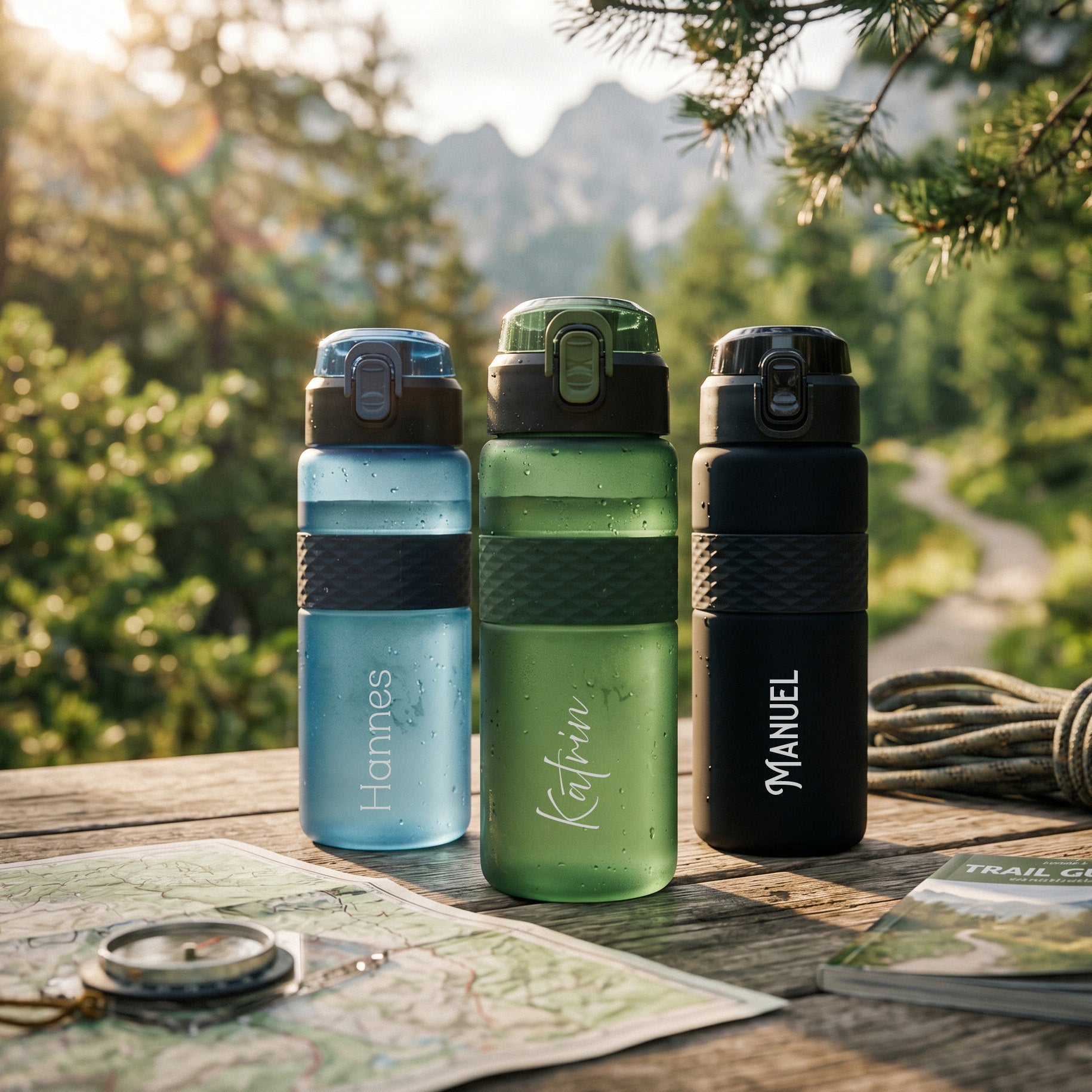 Trinkflasche aus RPET personalisiert - Abenteuernah
