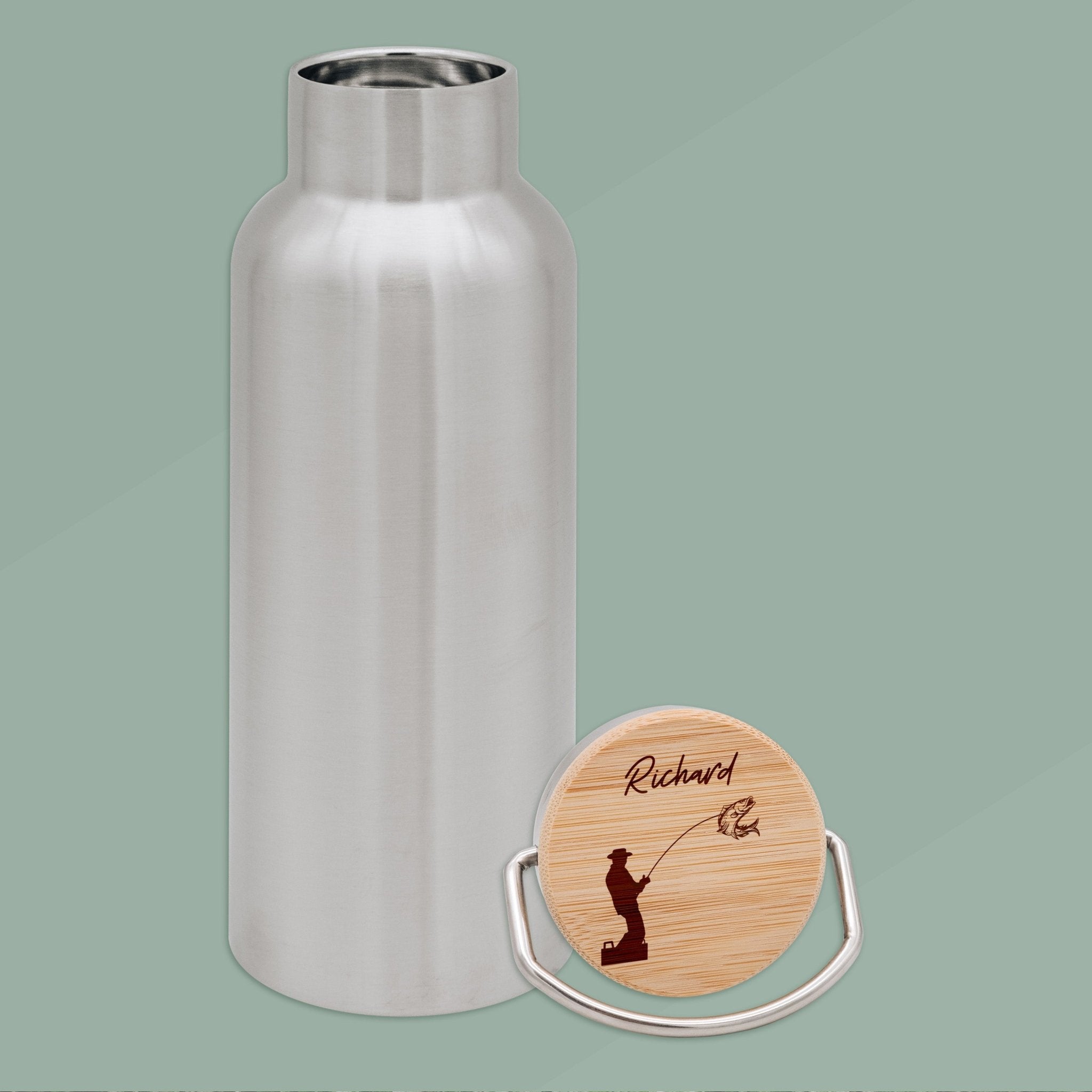 Trinkflasche Edelstahl - Angler - Abenteuernah