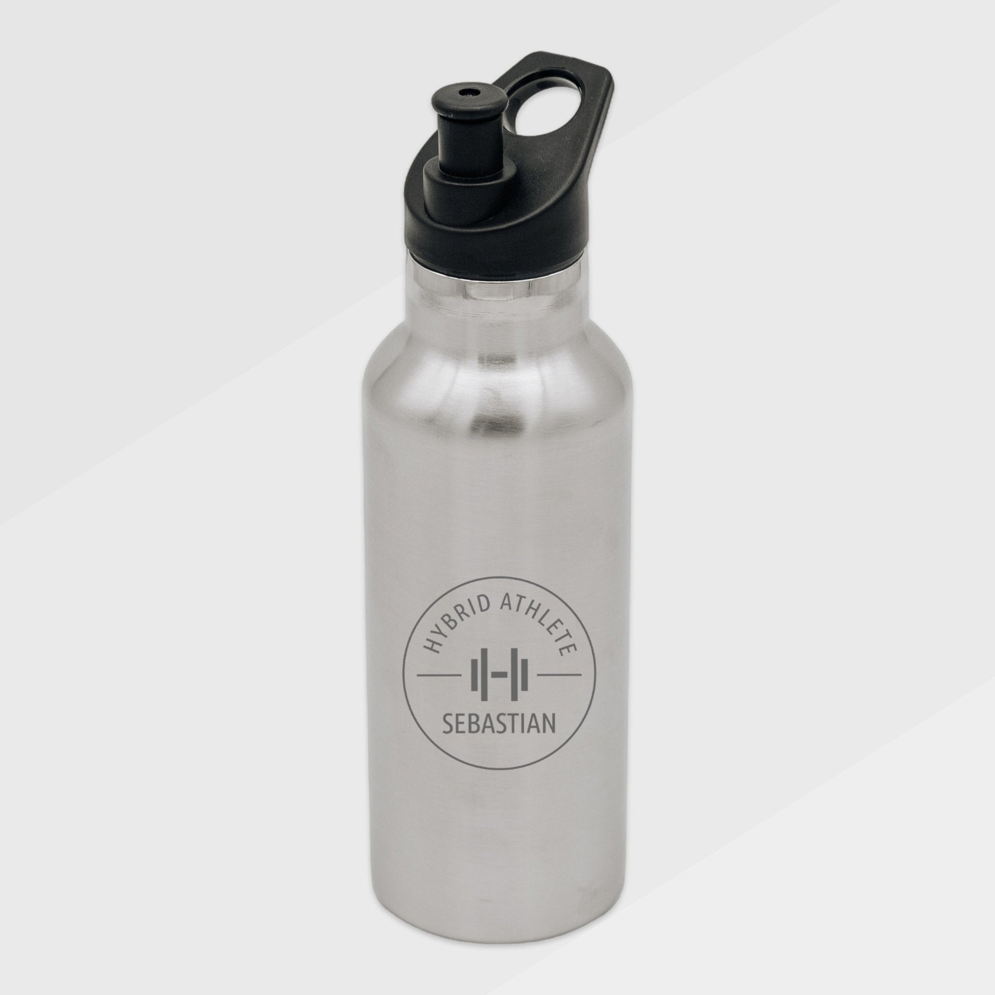 Trinkflasche Edelstahl mit Sportverschluss - Fitness - Abenteuernah