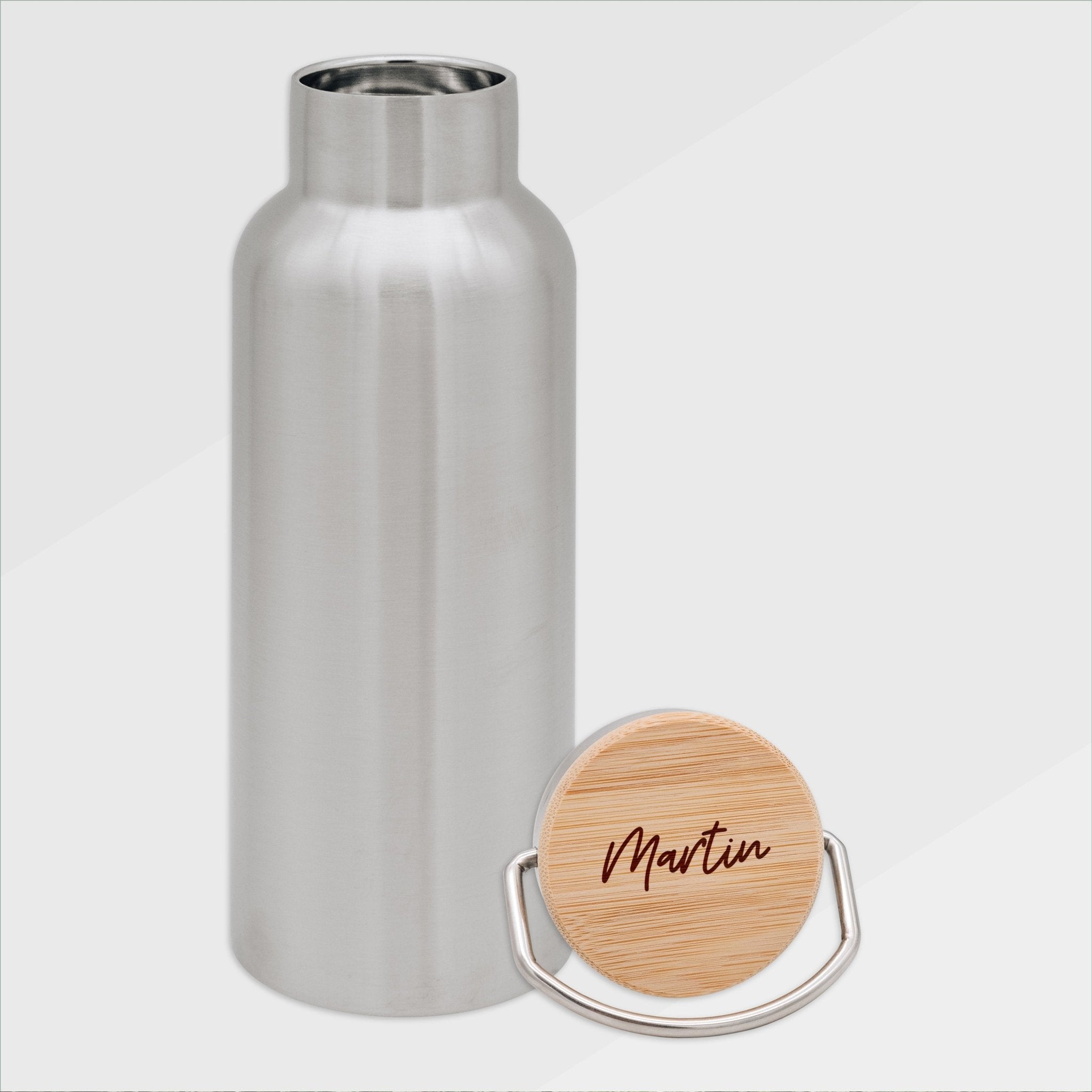 Trinkflasche Edelstahl - Name - Abenteuernah