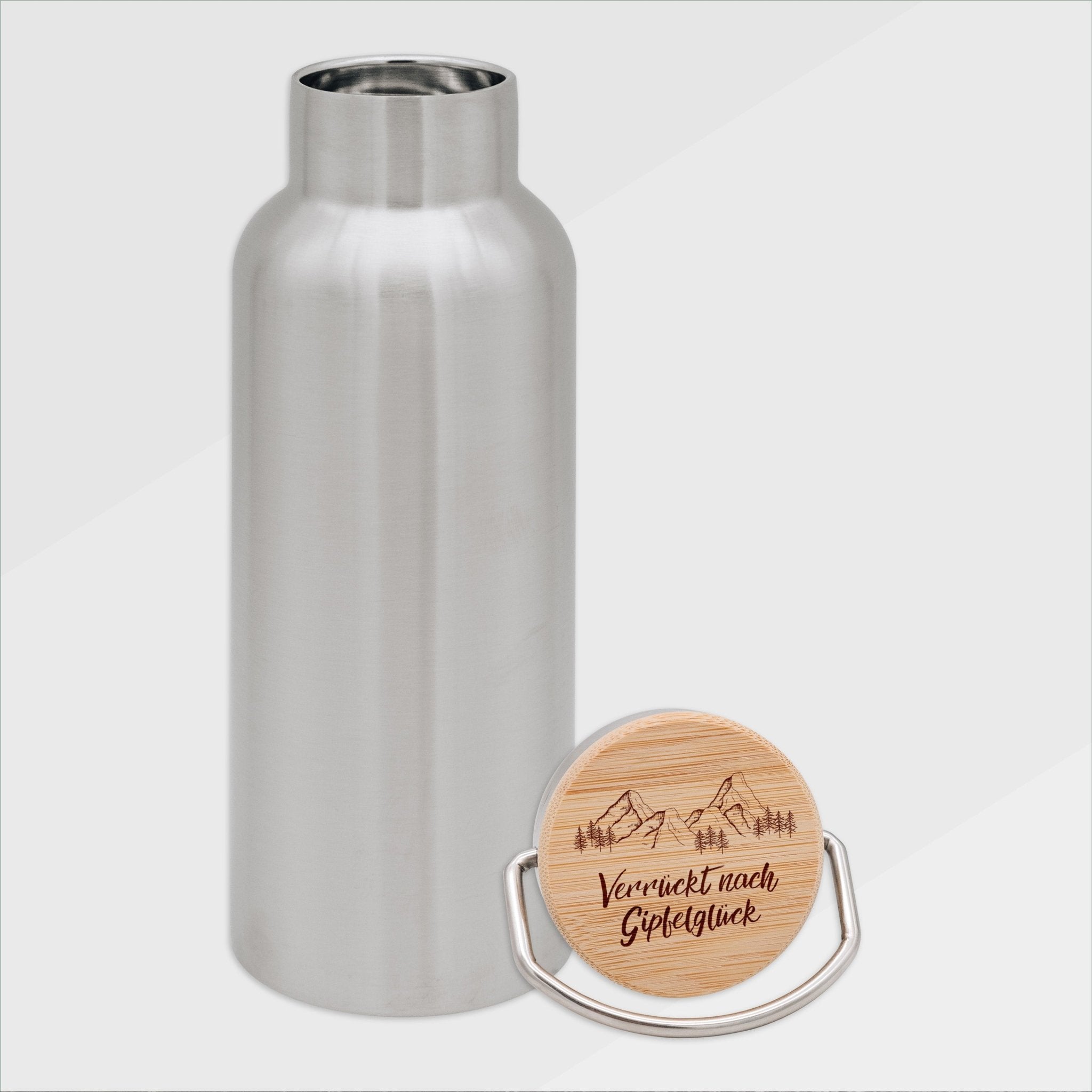 Trinkflasche Edelstahl - Verrückt nach Gipfelglück - Abenteuernah