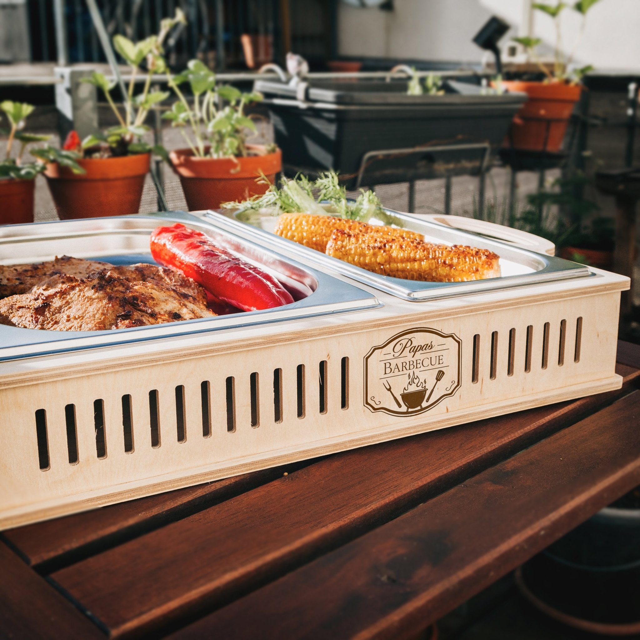 Warmhalteplatte - Papas Barbecue - Abenteuernah