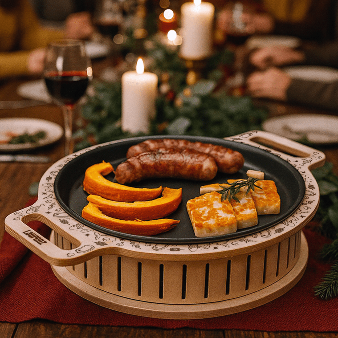 Warmhalteplatte rund - Doodles - Abenteuernah