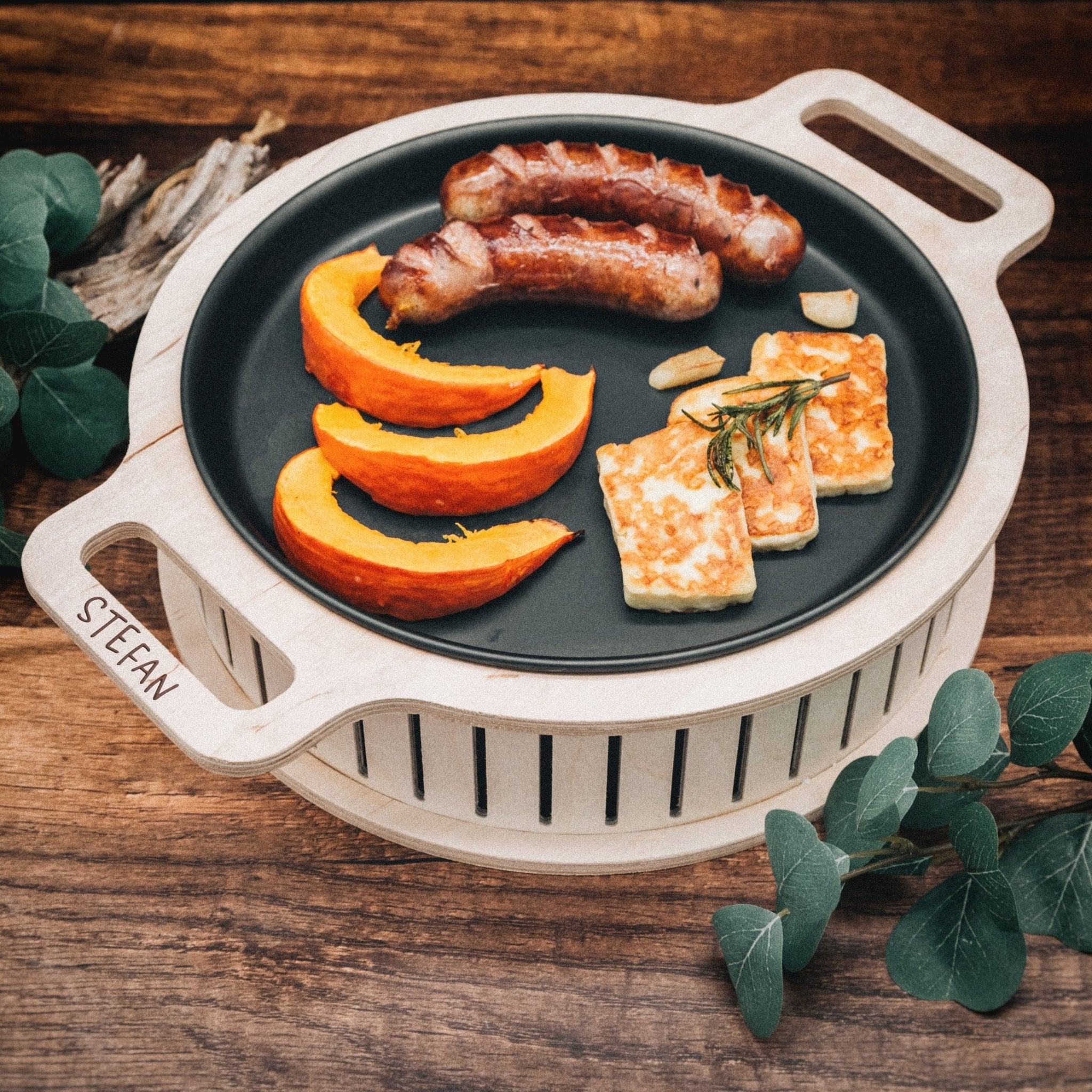 Warmhalteplatte rund - Name - Abenteuernah