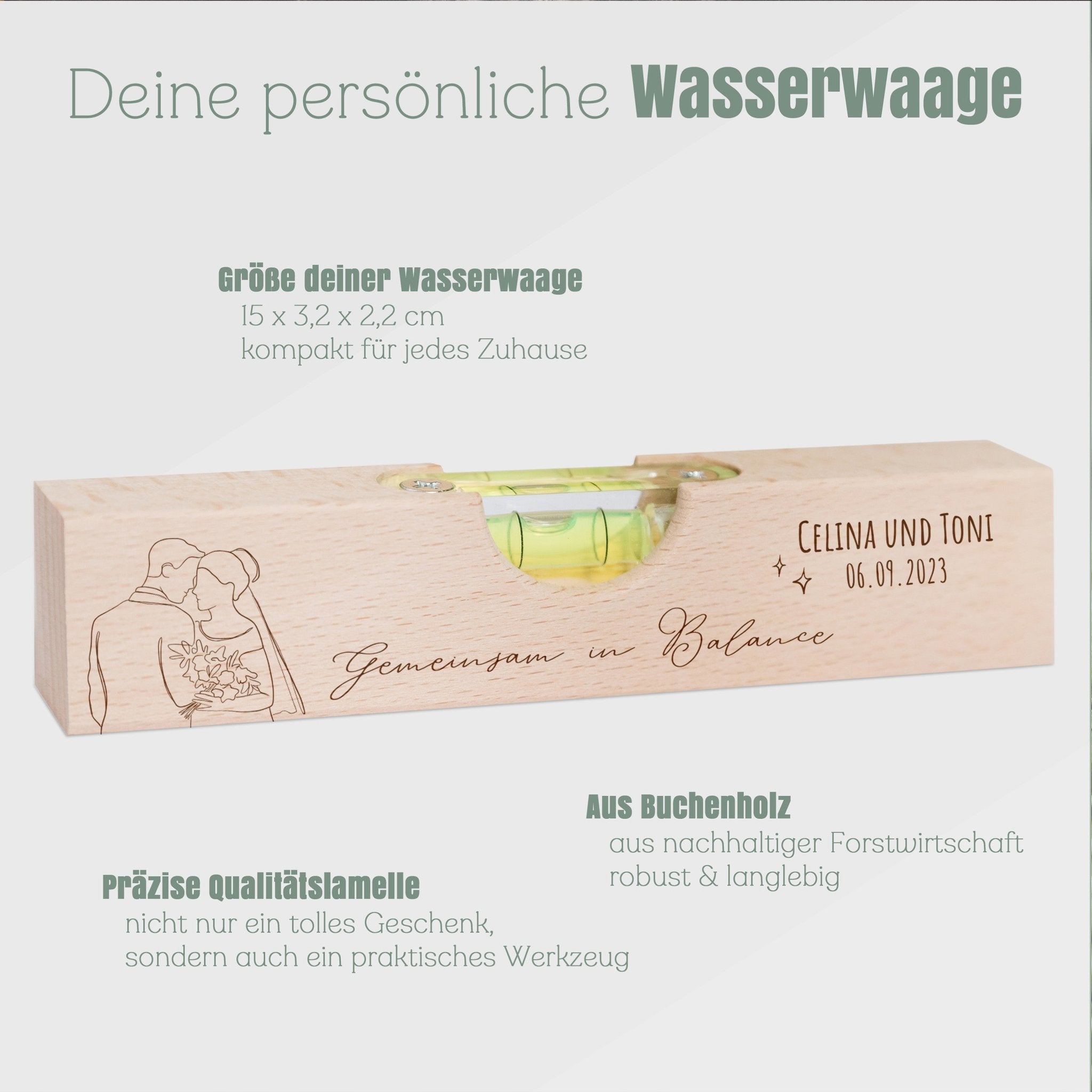 Wasserwaage Holz - Gemeinsam in Balance - Abenteuernah