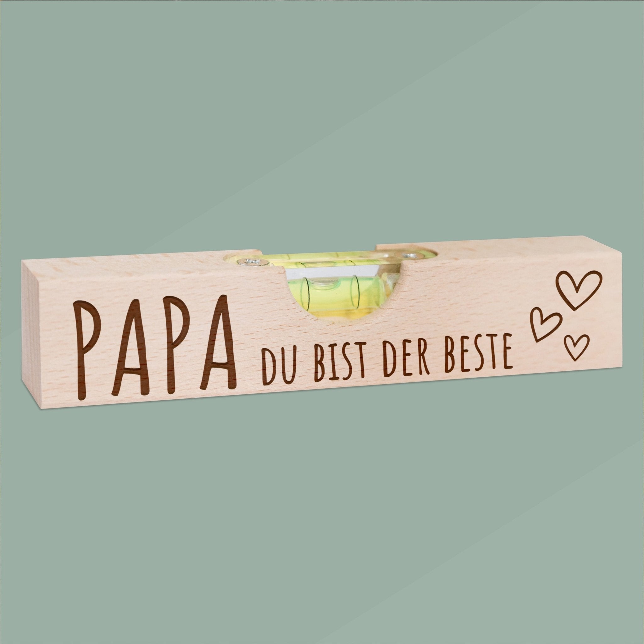 Wasserwaage Holz - Papa du bist der Beste - Abenteuernah