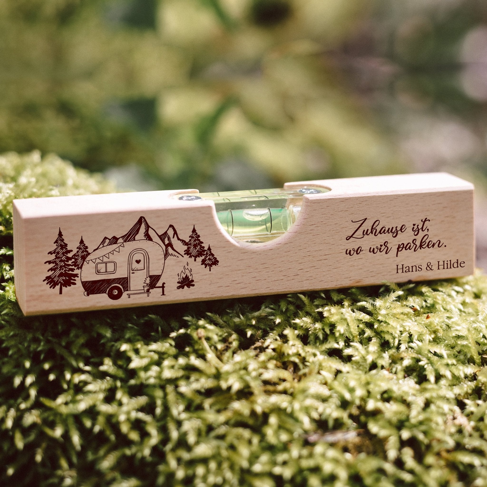 Wasserwaage Holz - Wohnwagen - Abenteuernah