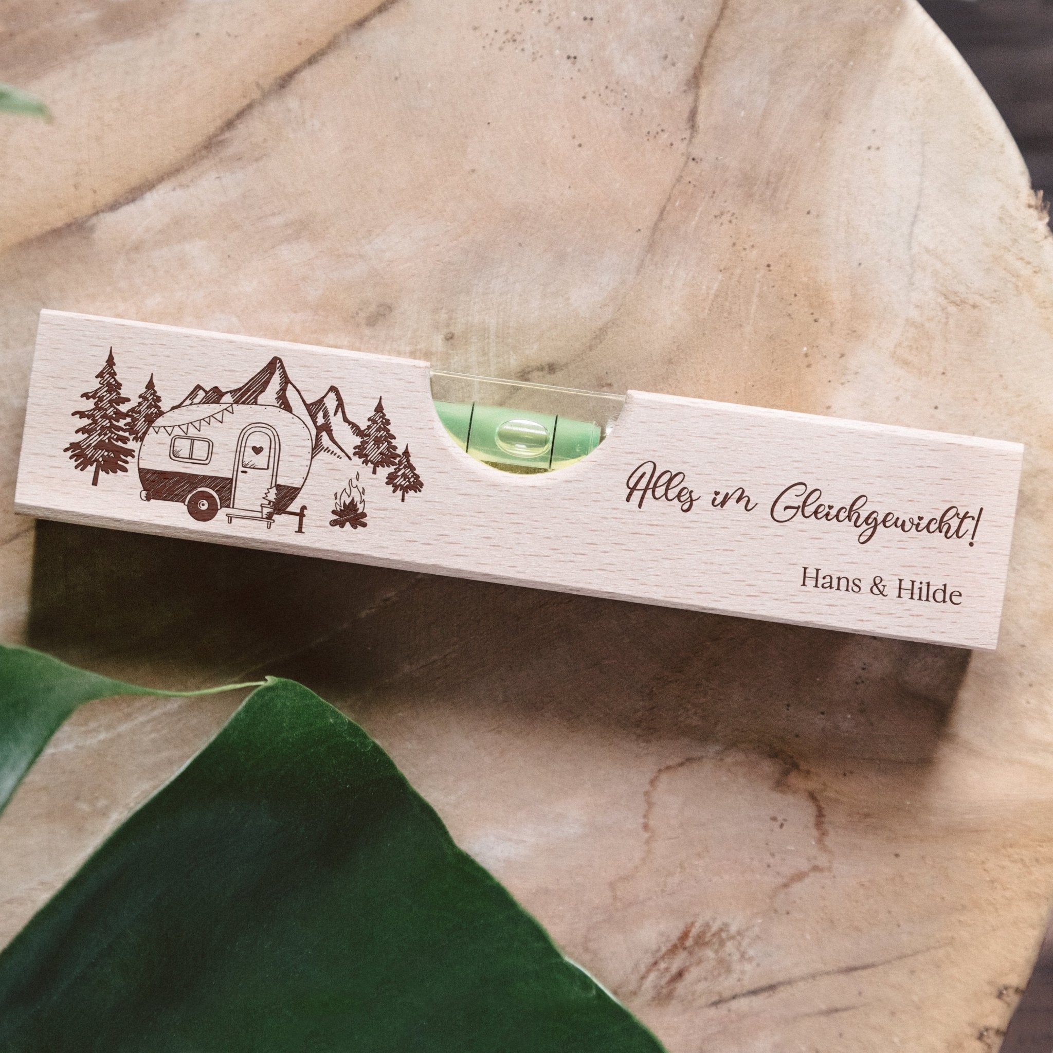 Wasserwaage Holz - Wohnwagen - Abenteuernah