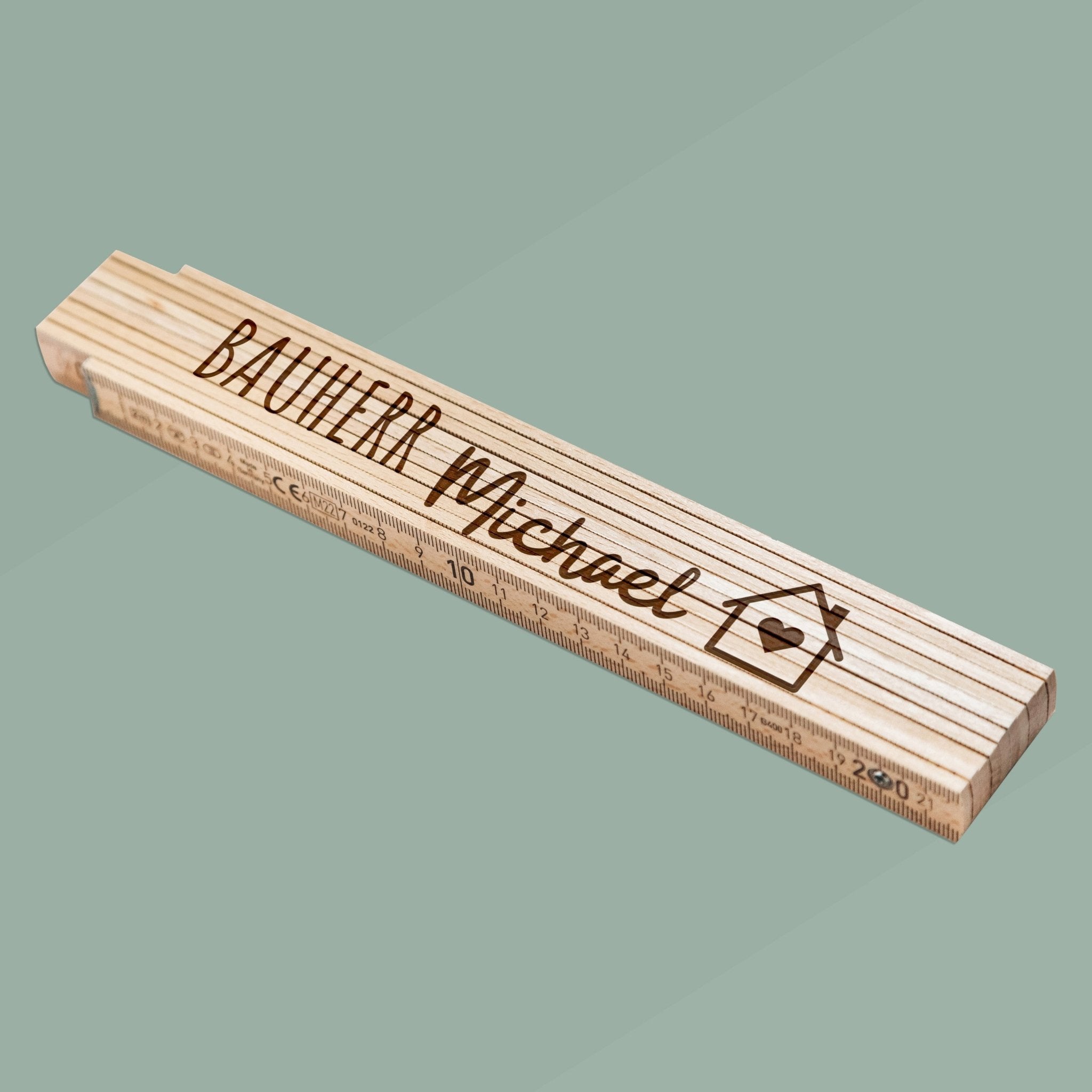 Zollstock personalisiert - Bauherr - Abenteuernah