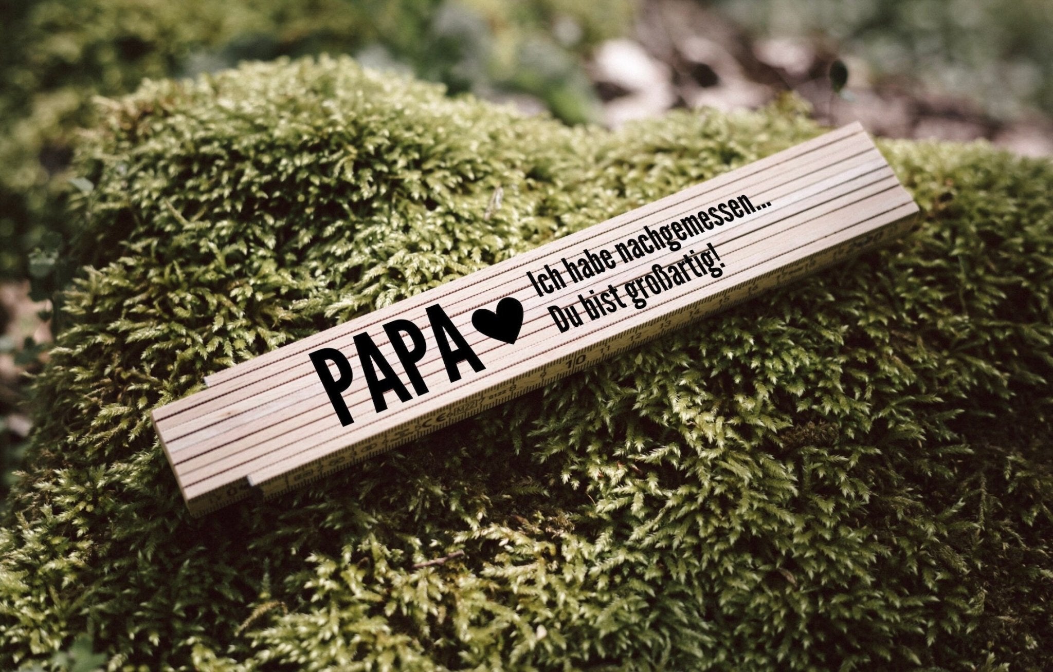 Geschenkset "Papa mein Superheld" - Wasserwaage, Zollstock, Rundes Brett - Abenteuernah