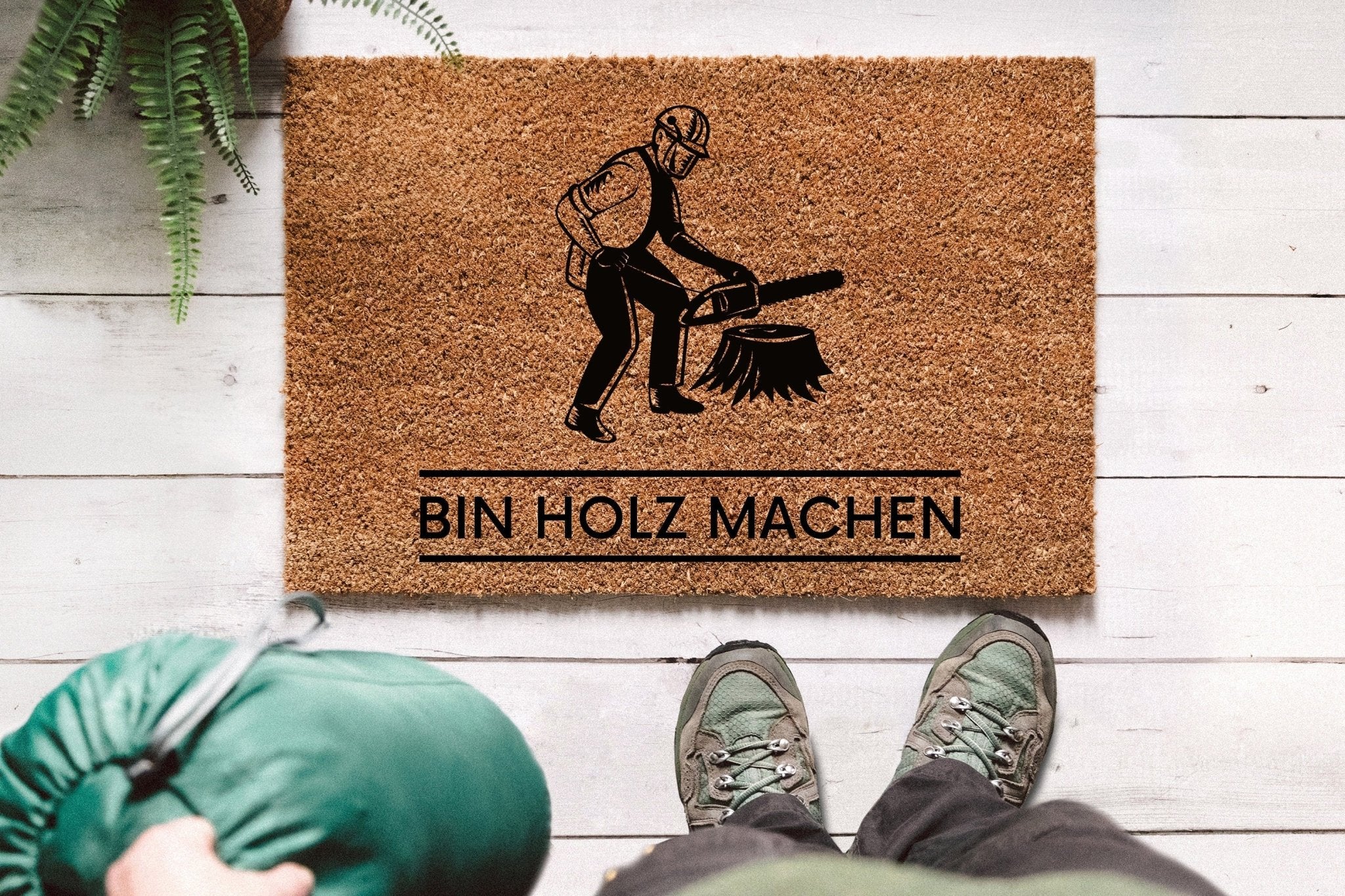 Kokos Fußmatte - Bin Holz machen - Abenteuernah