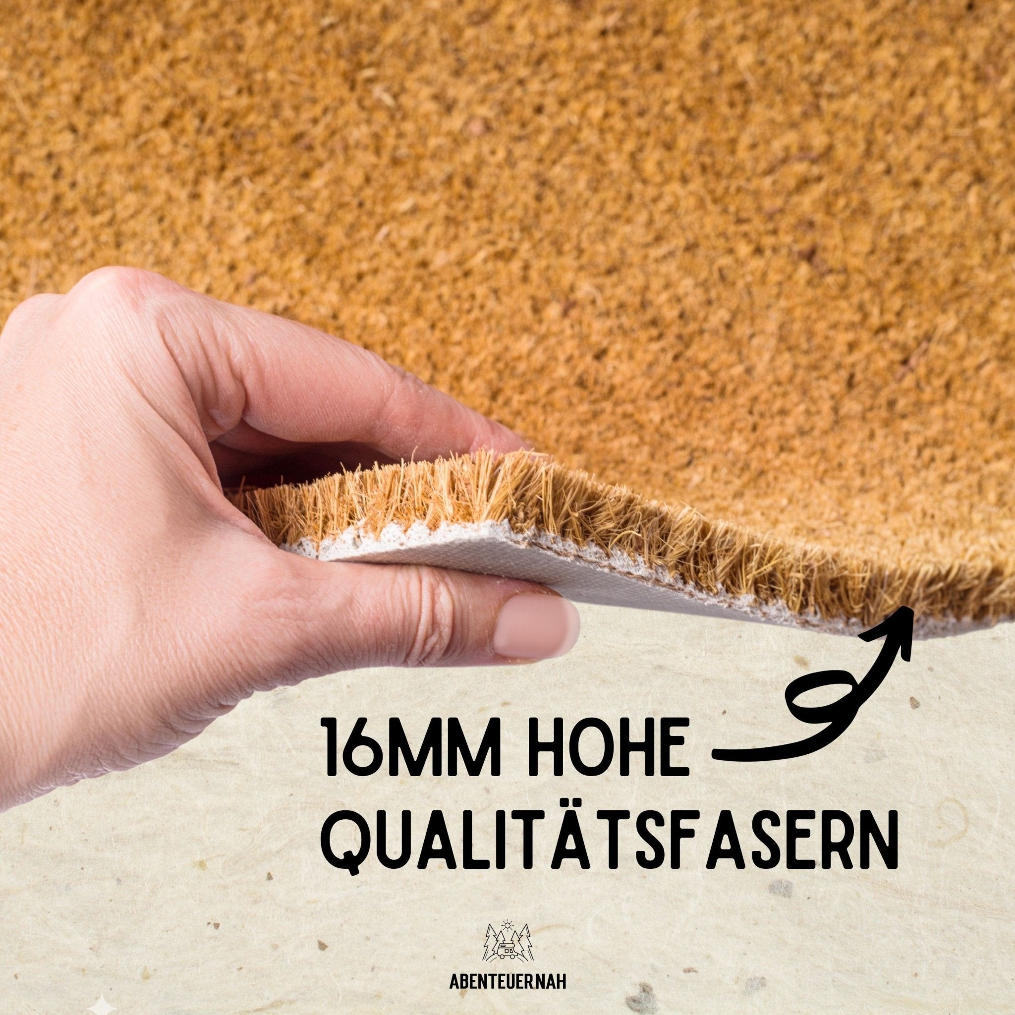 Kokos Fußmatte - Bin Holz machen - Abenteuernah